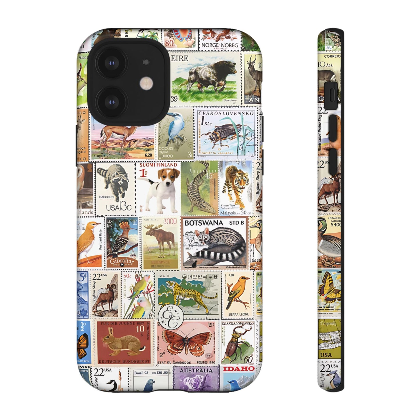 Wildlife Stamp Collage Tough Phone Case