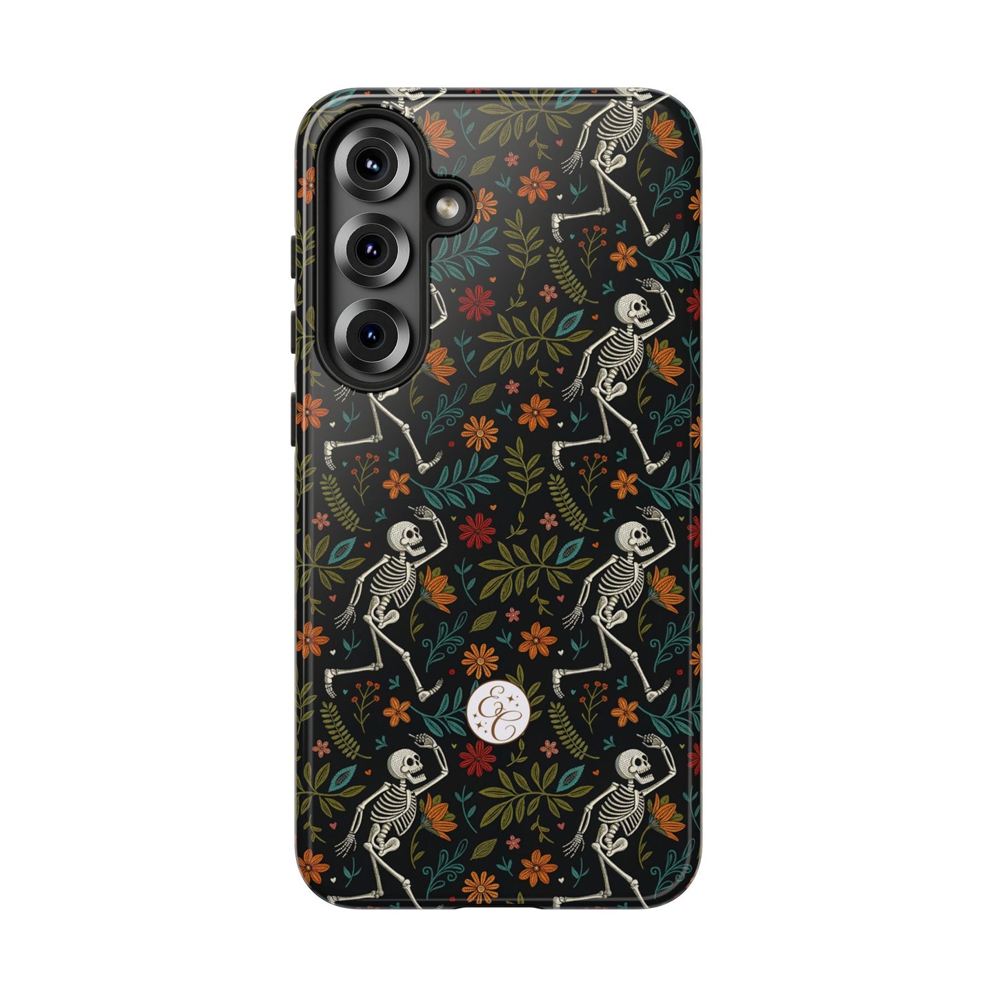 Halloween Boho Skeleton Pattern Tough Phone Case