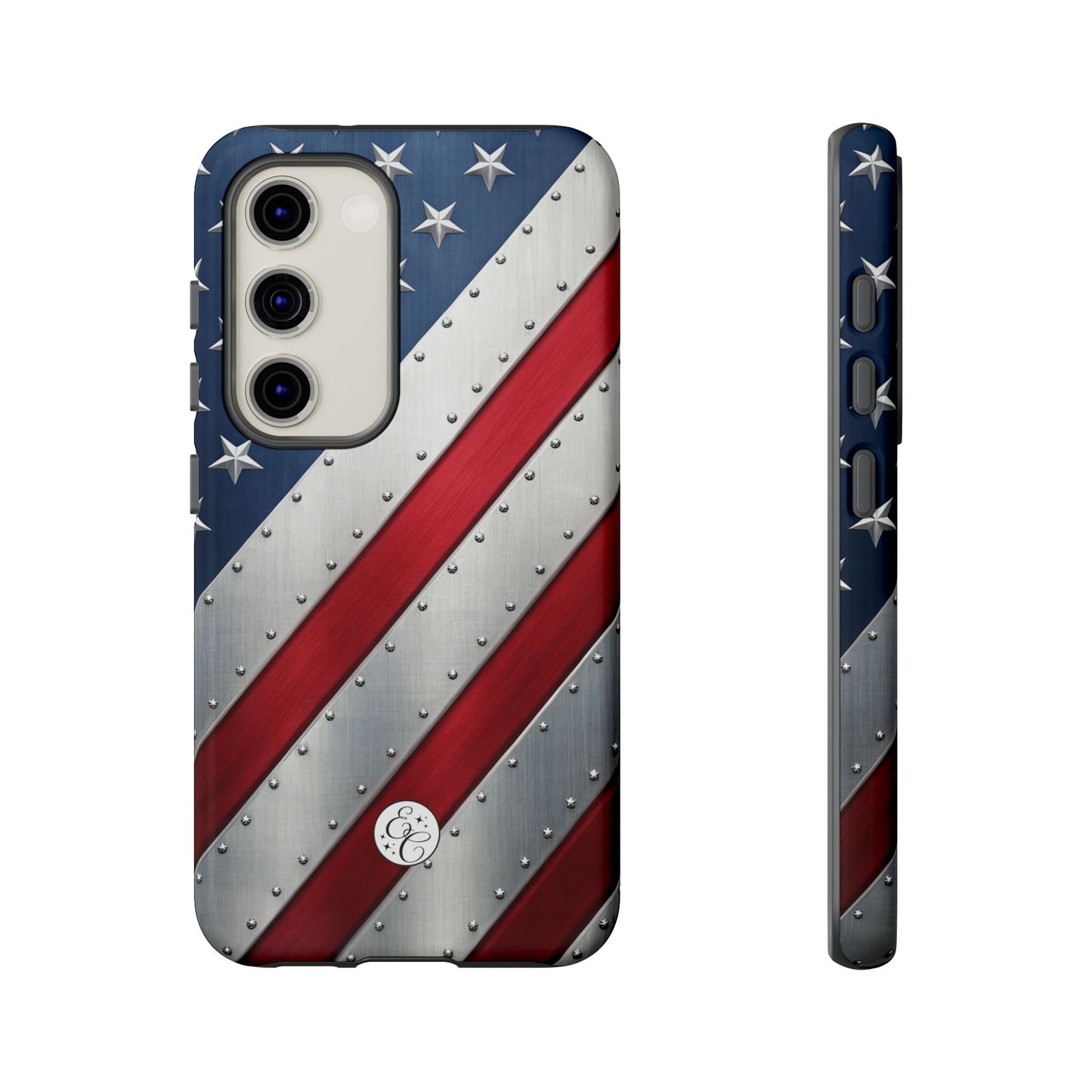 Metallic American Flag Tough Phone Case