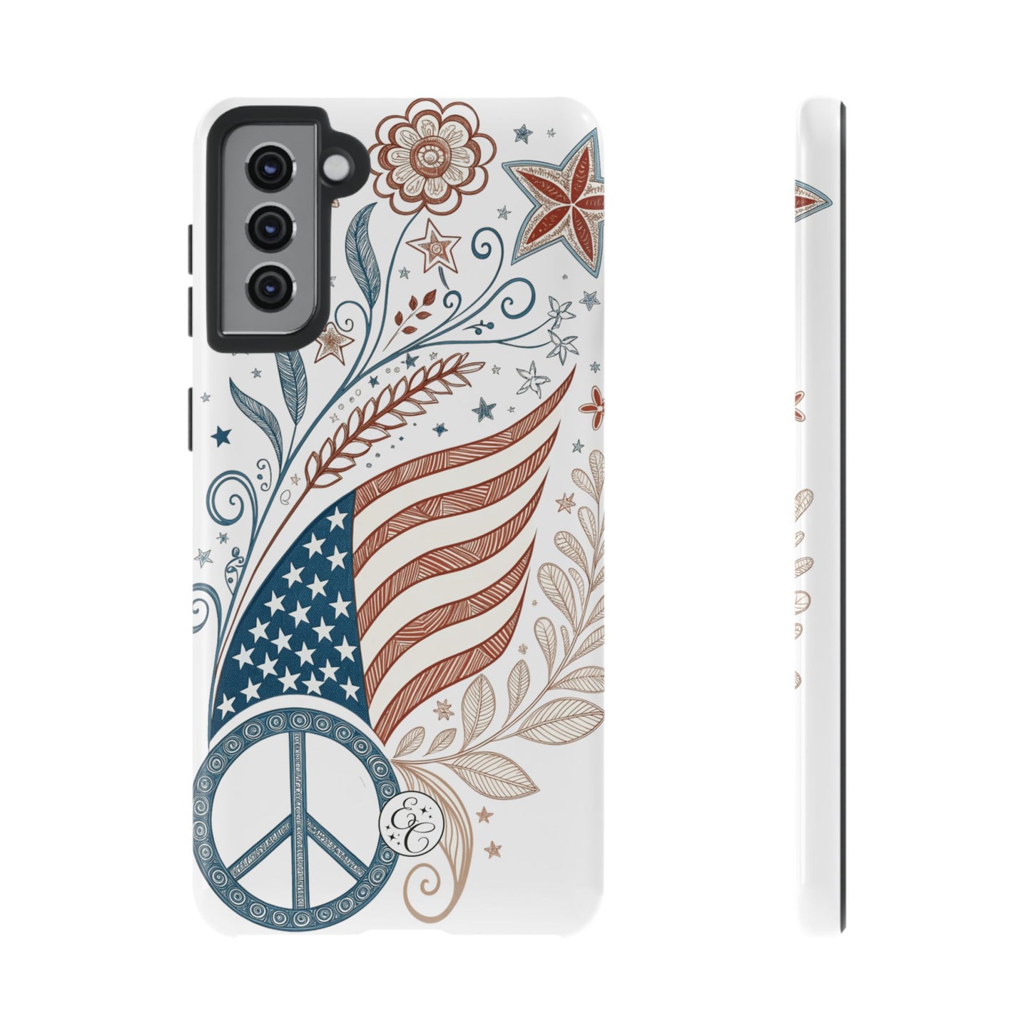 Boho American Flag Tough Phone Case