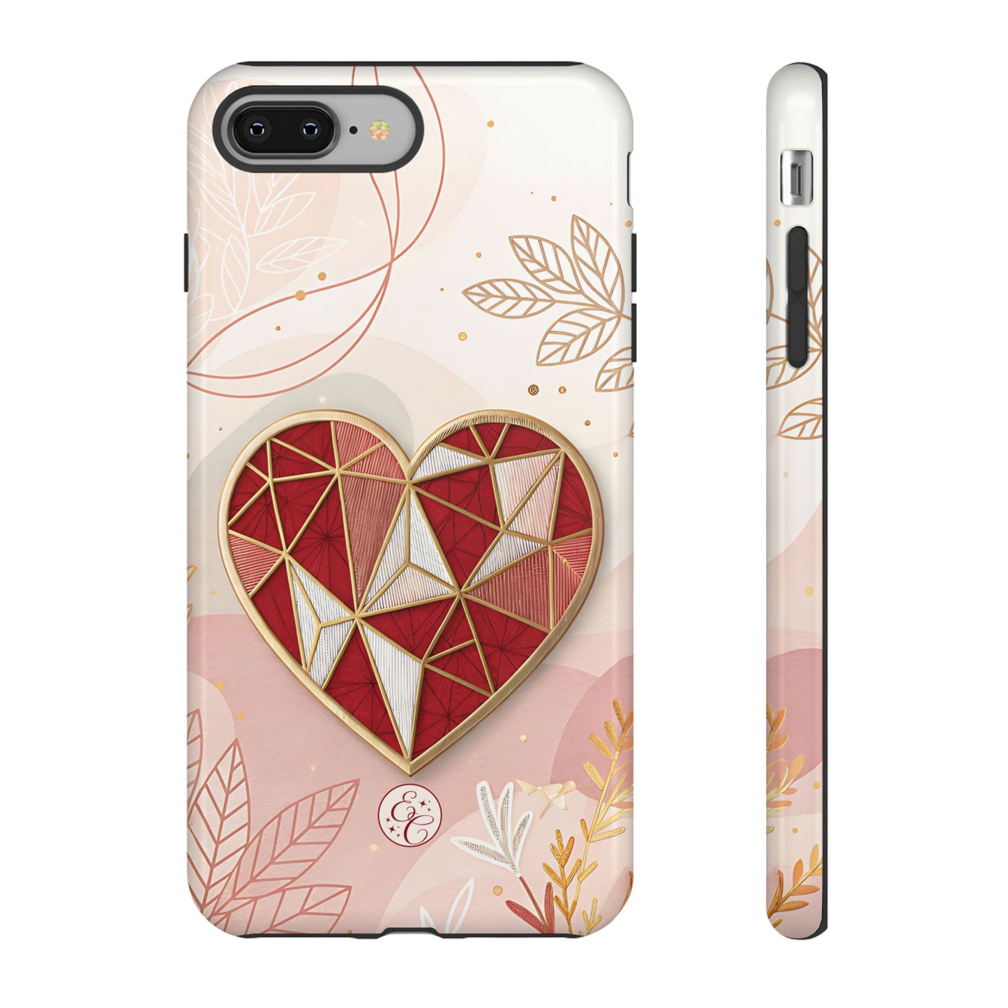 Geometric Heart Tough Phone Case