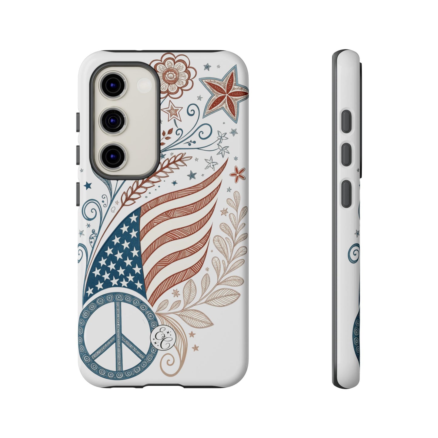 Boho American Flag Tough Phone Case