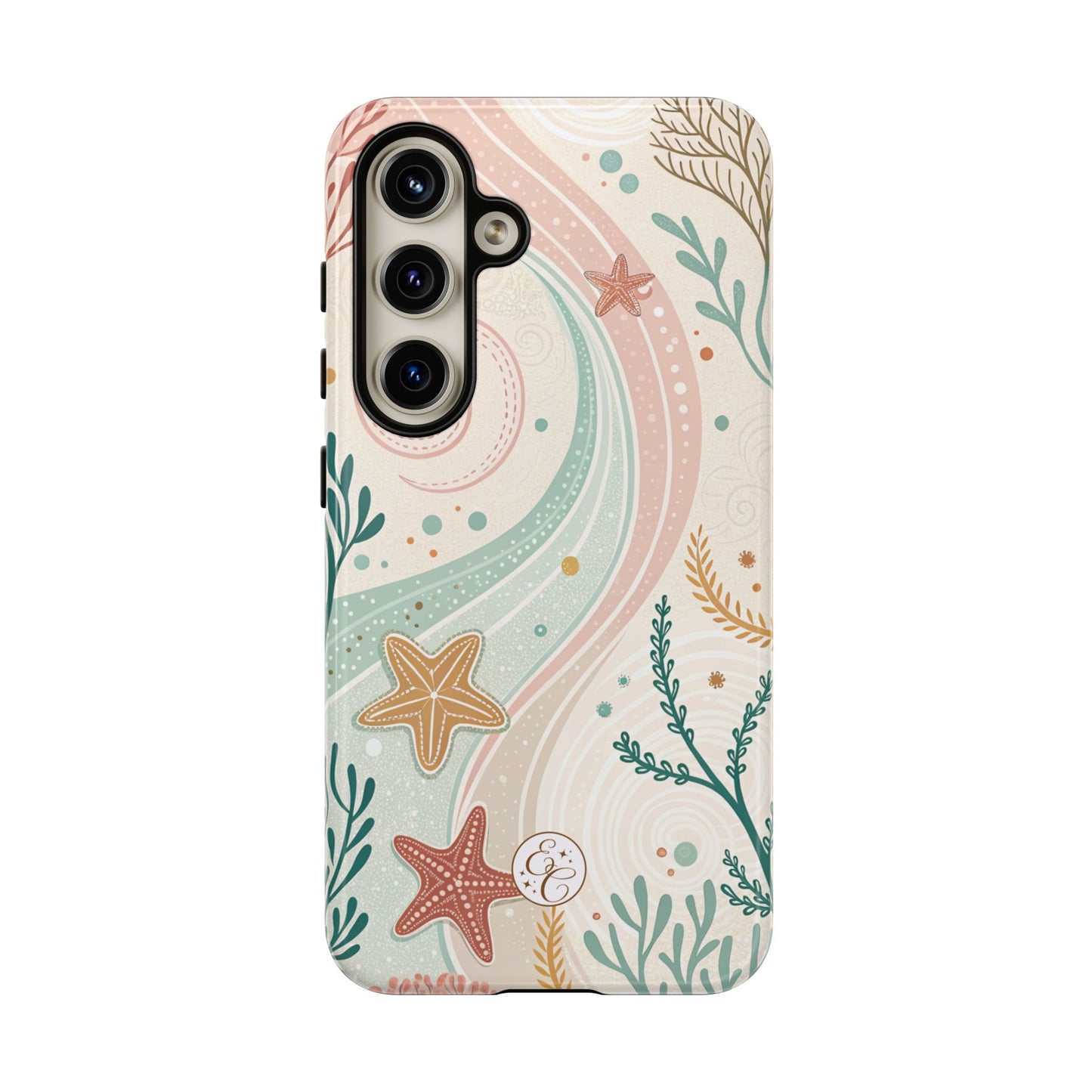 Pink Ocean Boho Doodle Tough Phone Case
