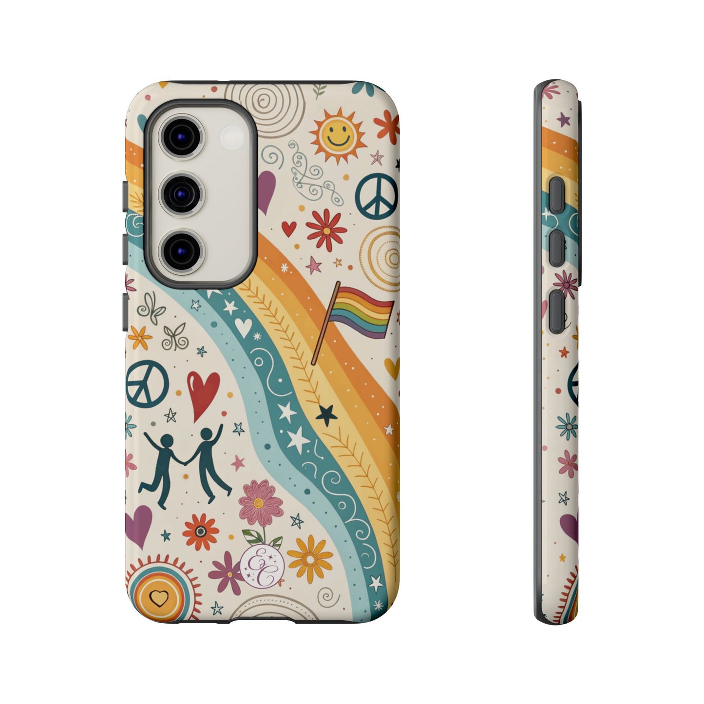 LGTBQ+ Pride Boho Doodle Tough Phone Case