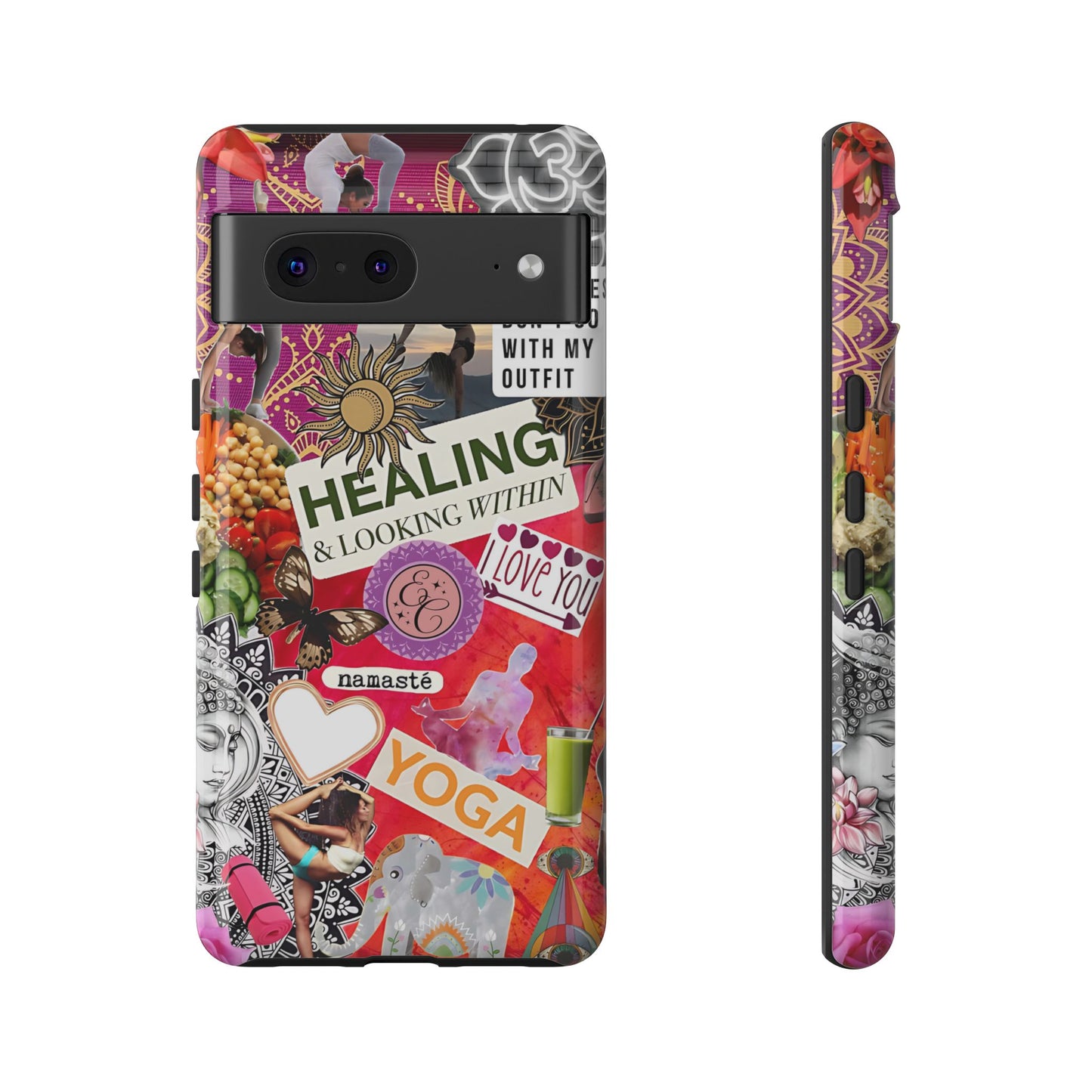 Yoga and Meditation Collage Tough Phone Case