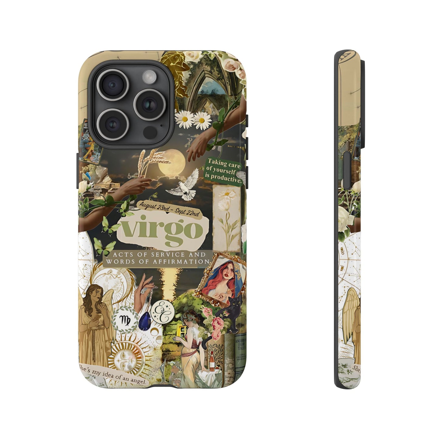 Virgo Vintage Zodiac Collage Tough Phone Case