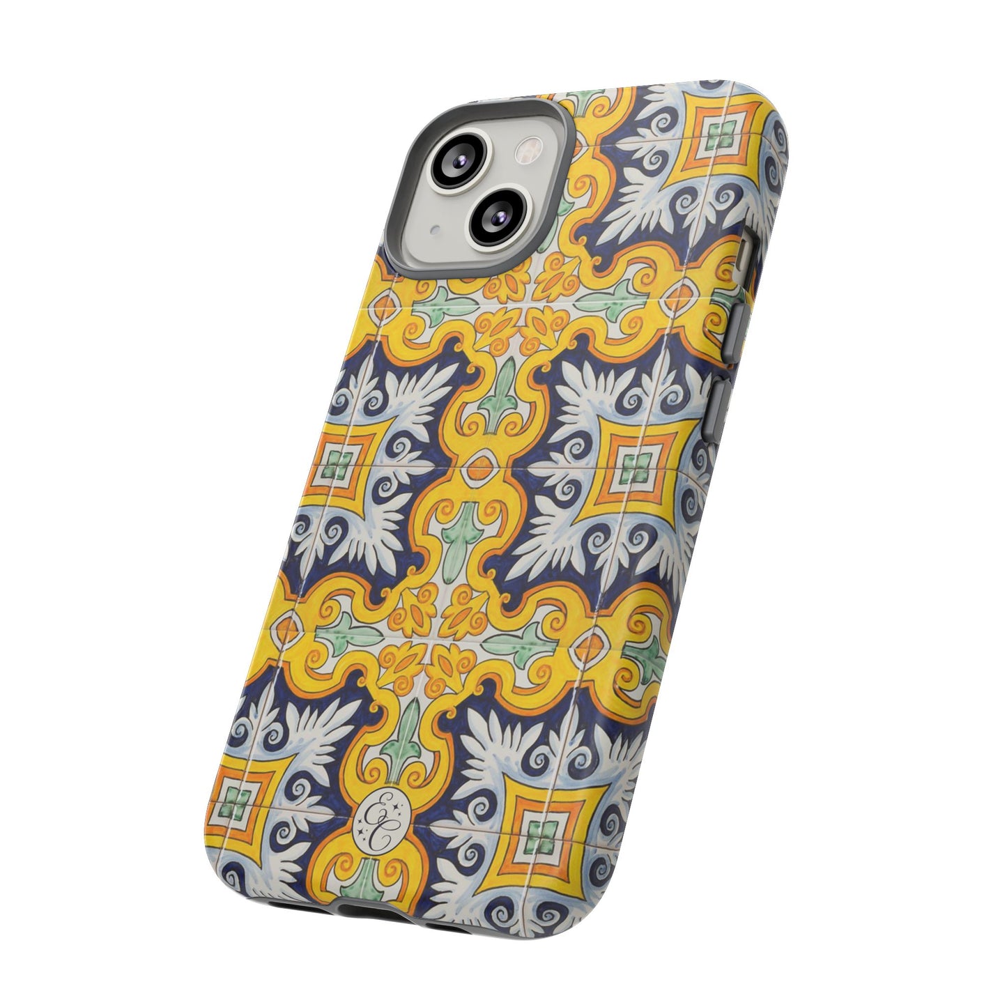 Vintage Floral Tile Tough Phone Case