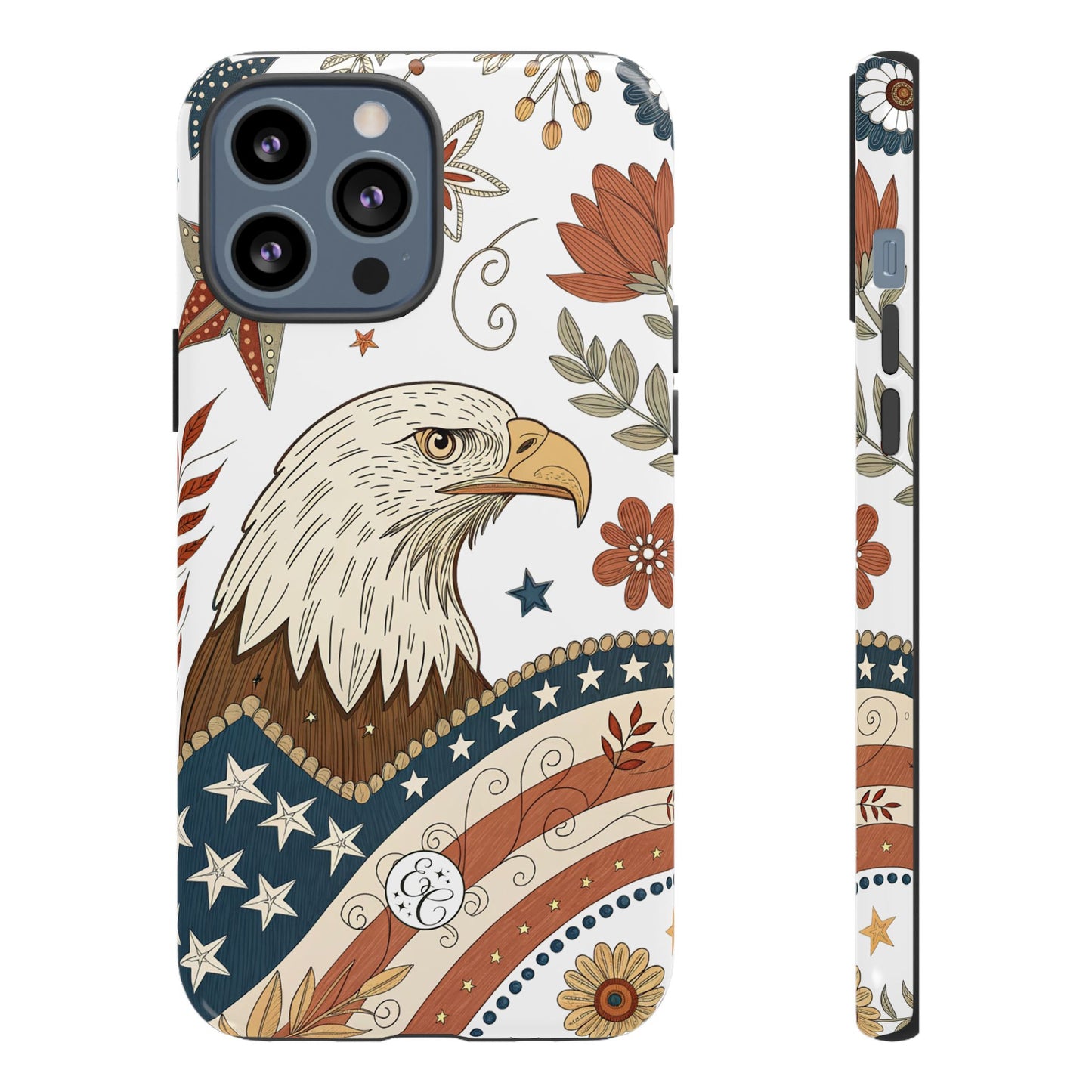 Boho Patriotic Eagle Tough Phone Case