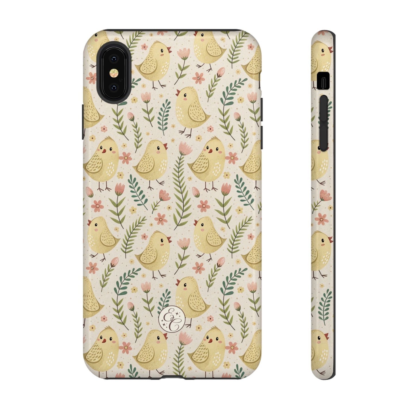 Vintage Floral Chick Pattern Tough Phone Case