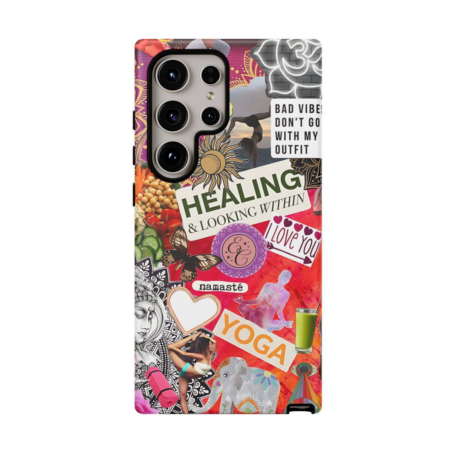 Yoga and Meditation Collage Tough Phone Case
