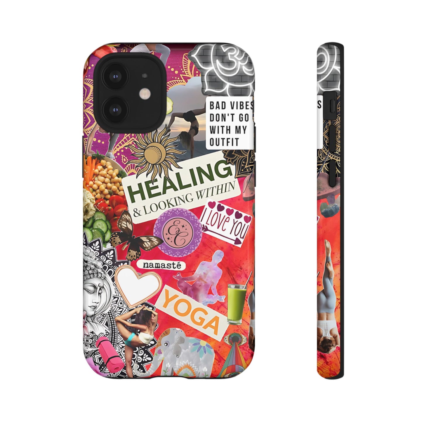 Yoga and Meditation Collage Tough Phone Case