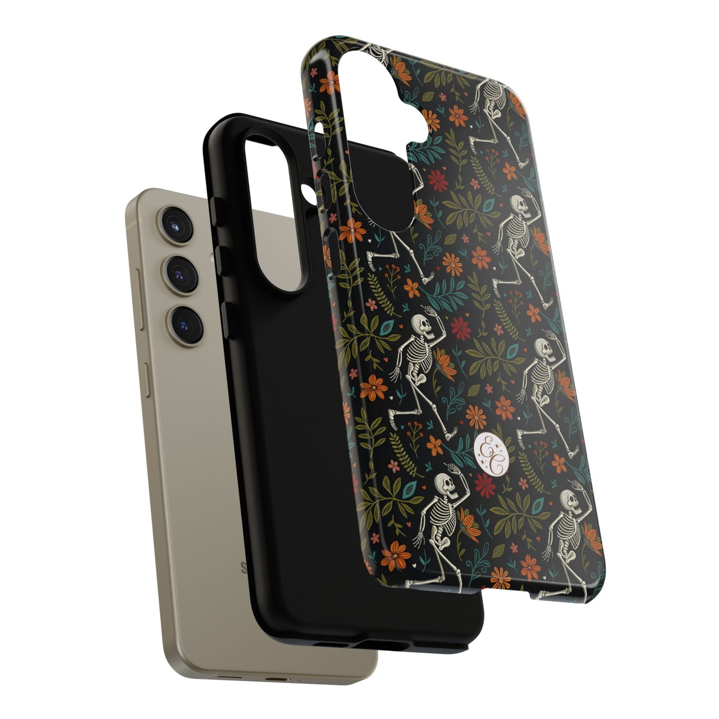 Halloween Boho Skeleton Pattern Tough Phone Case