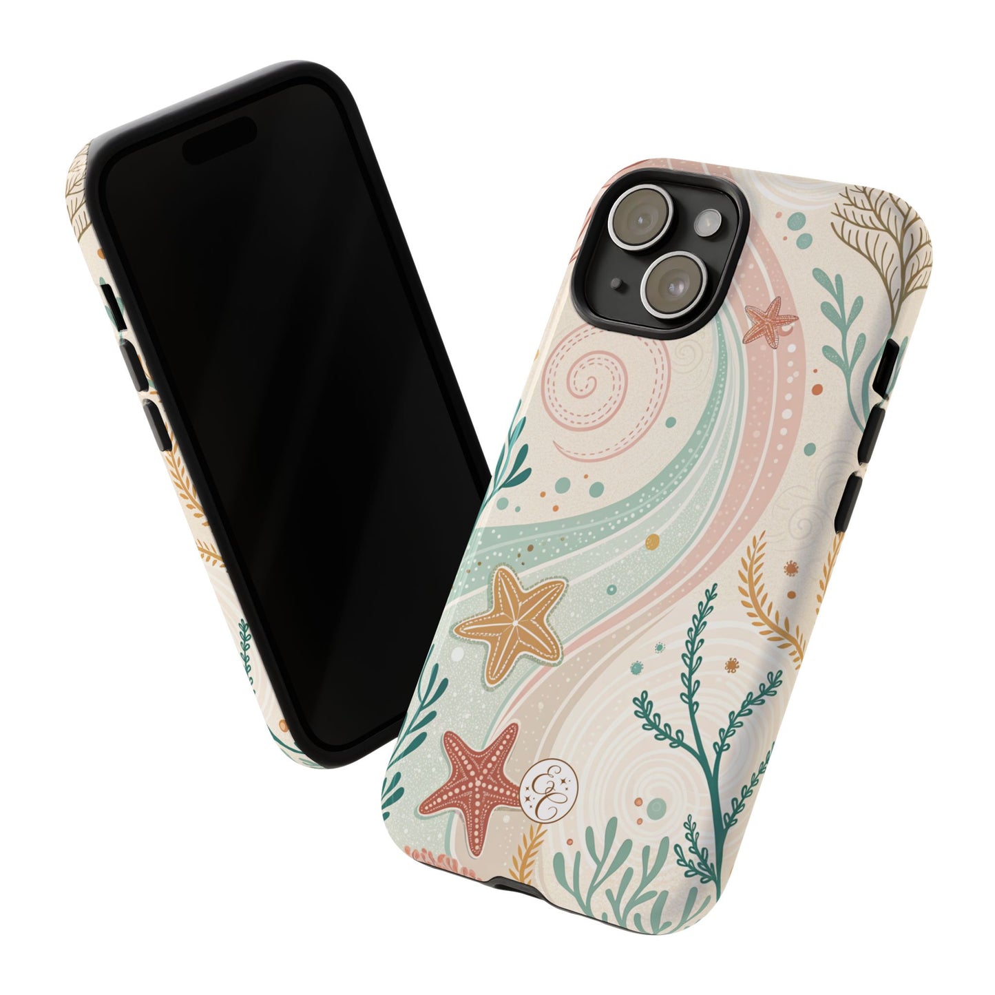 Pink Ocean Boho Doodle Tough Phone Case