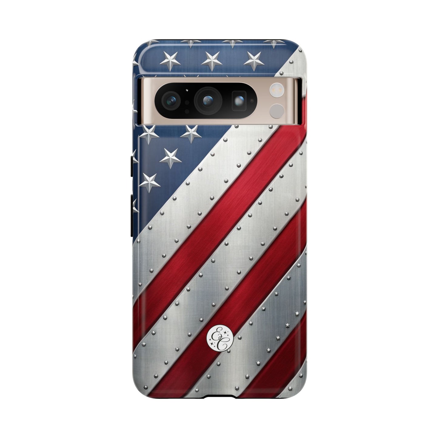 Metallic American Flag Tough Phone Case