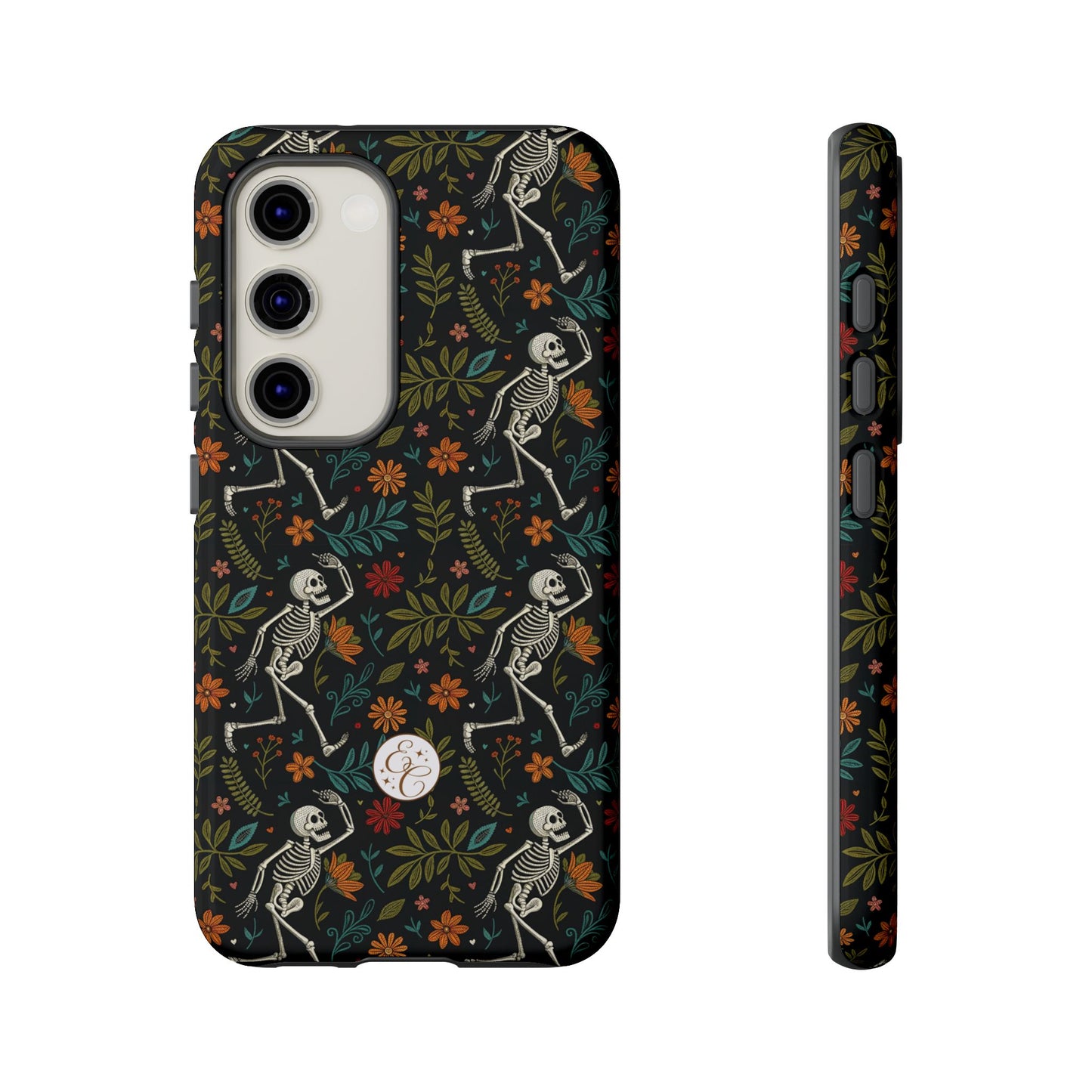 Halloween Boho Skeleton Pattern Tough Phone Case
