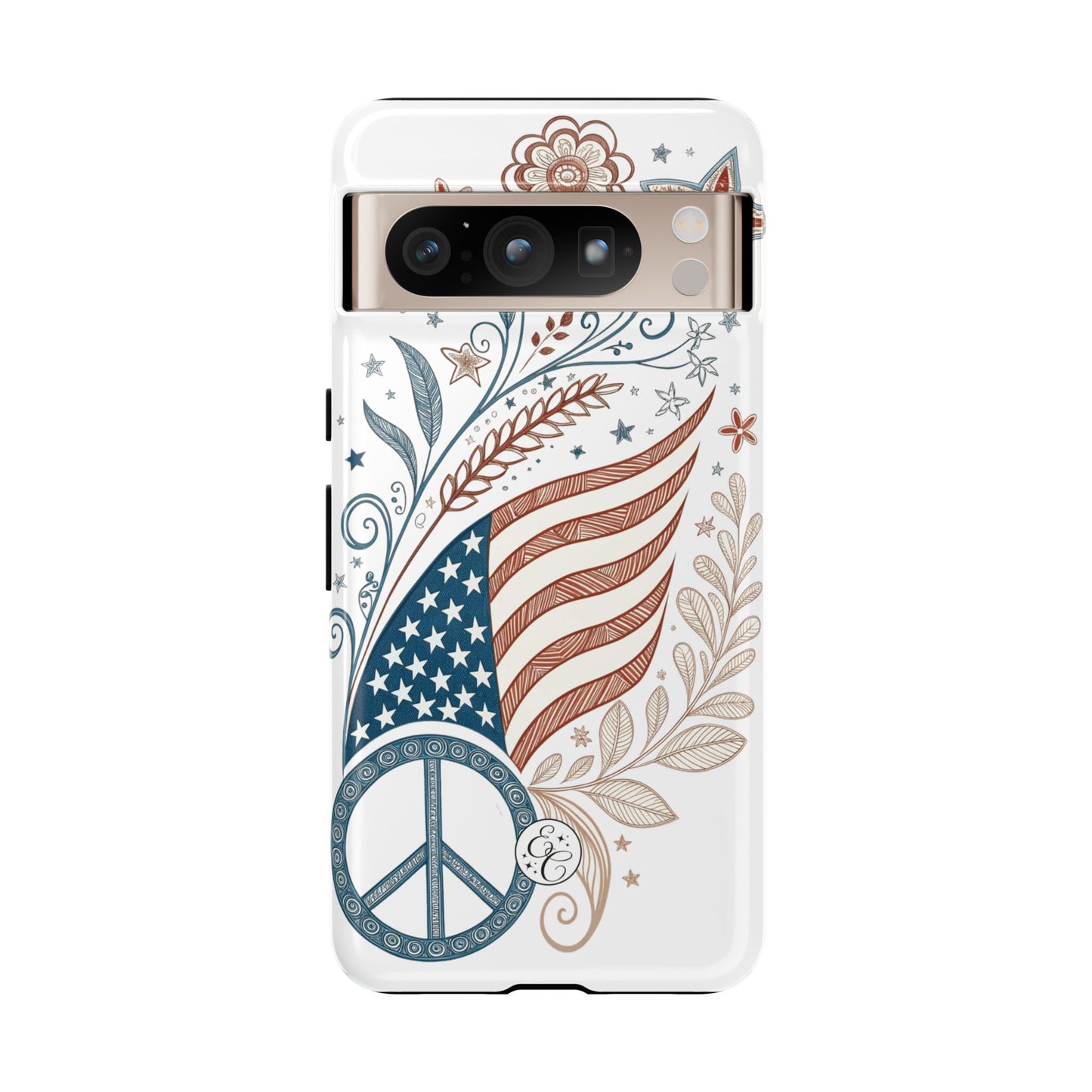Boho American Flag Tough Phone Case