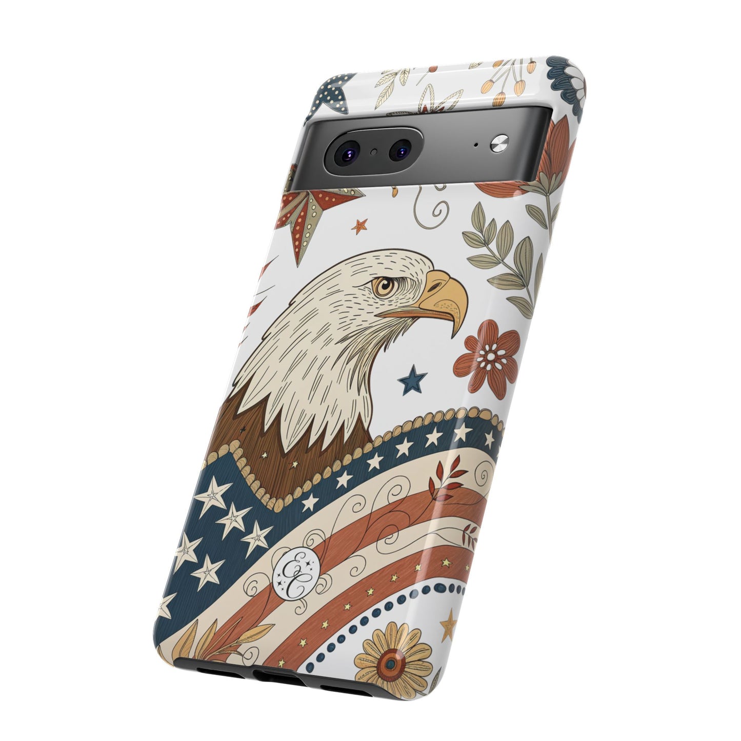 Boho Patriotic Eagle Tough Phone Case