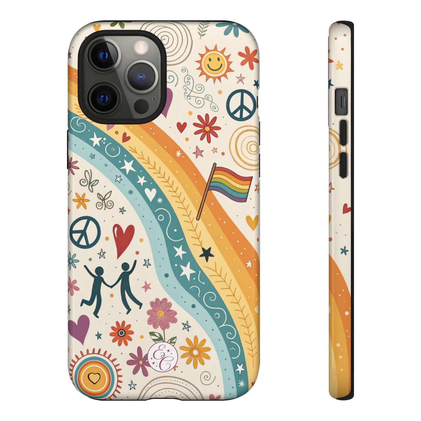 LGTBQ+ Pride Boho Doodle Tough Phone Case