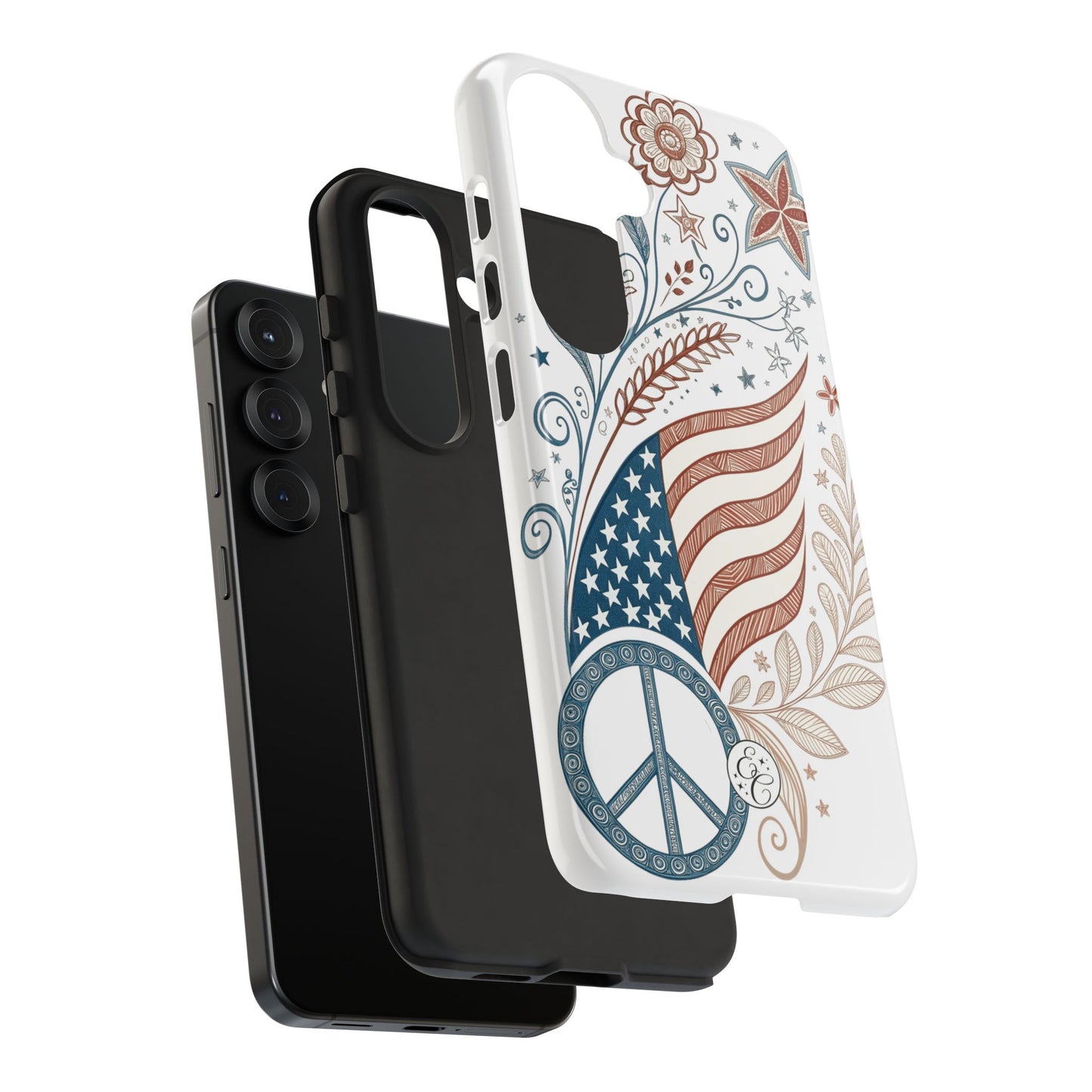 Boho American Flag Tough Phone Case