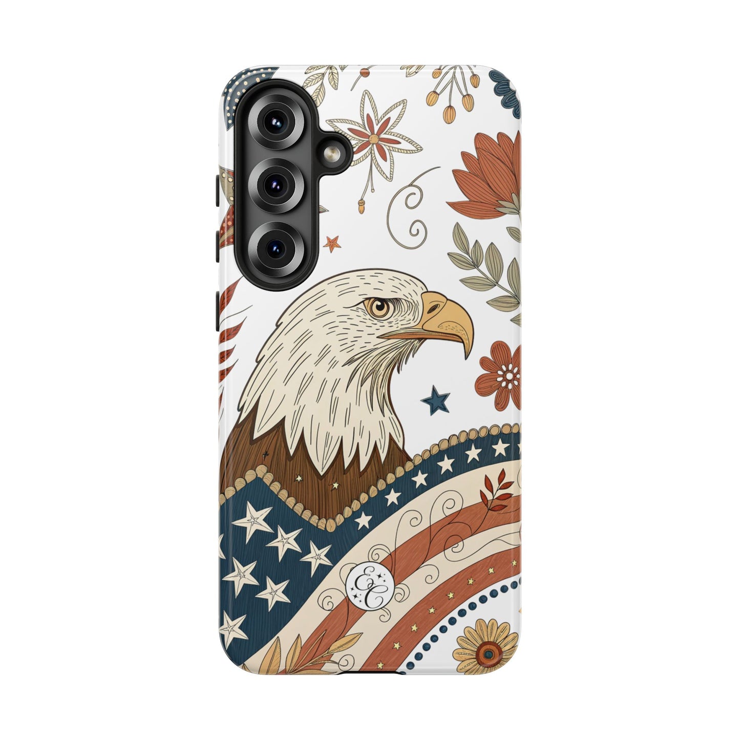 Boho Patriotic Eagle Tough Phone Case