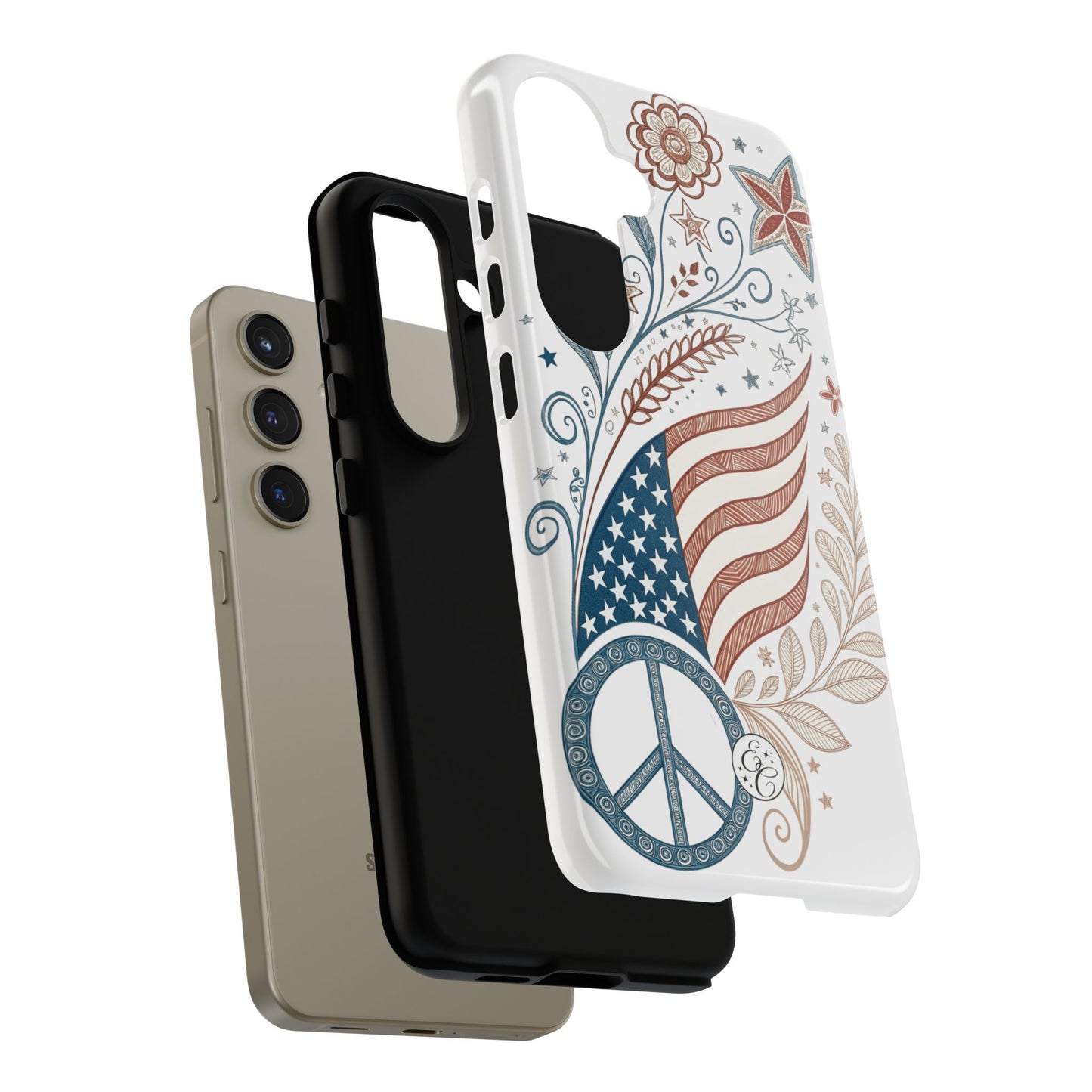 Boho American Flag Tough Phone Case