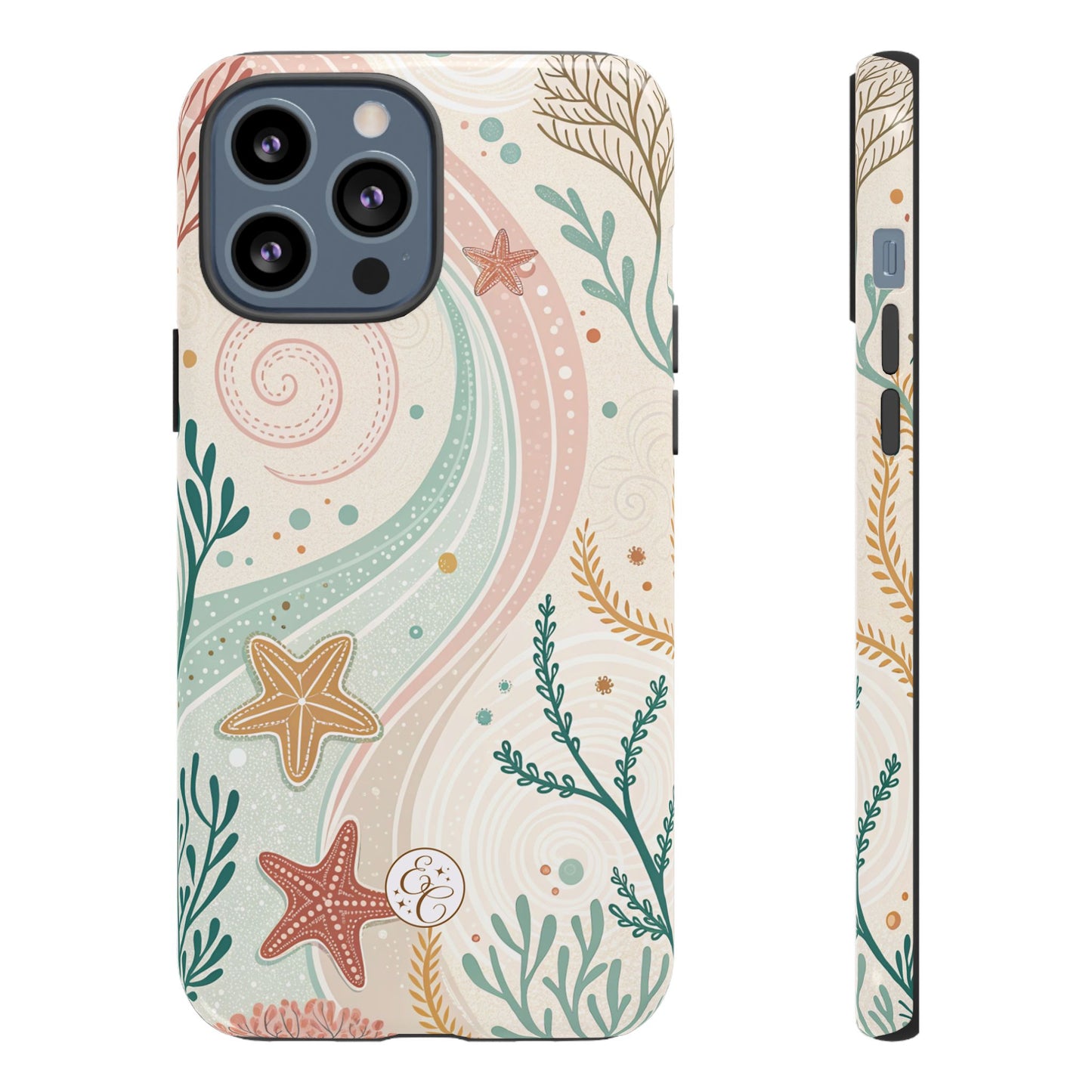 Pink Ocean Boho Doodle Tough Phone Case