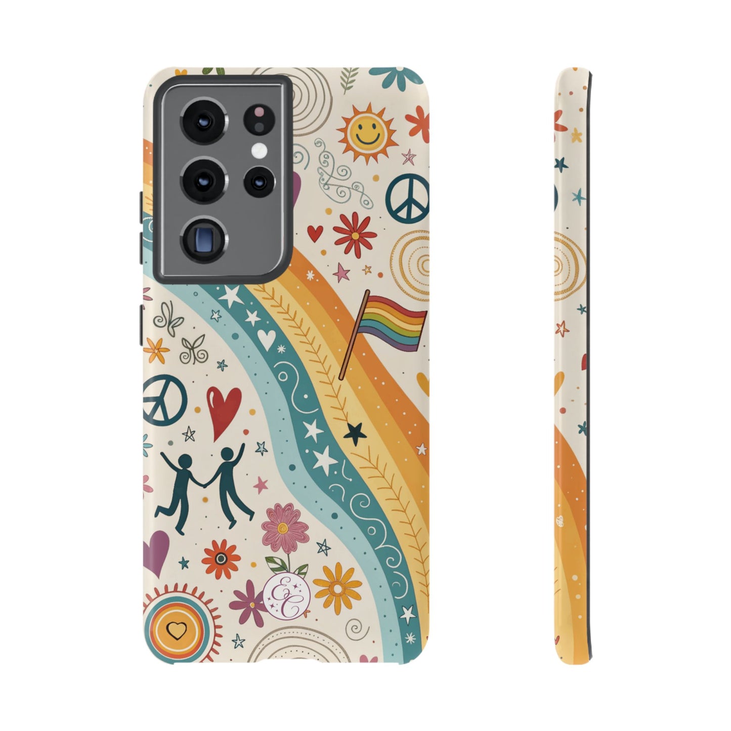LGTBQ+ Pride Boho Doodle Tough Phone Case