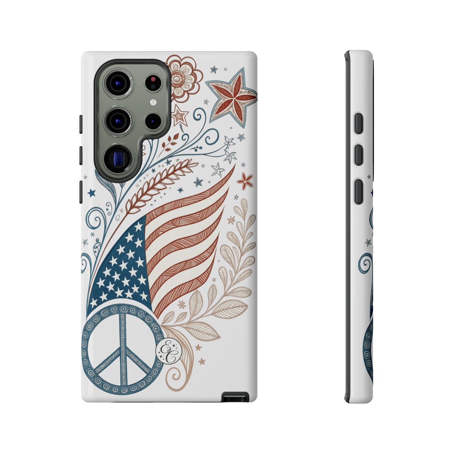 Boho American Flag Tough Phone Case