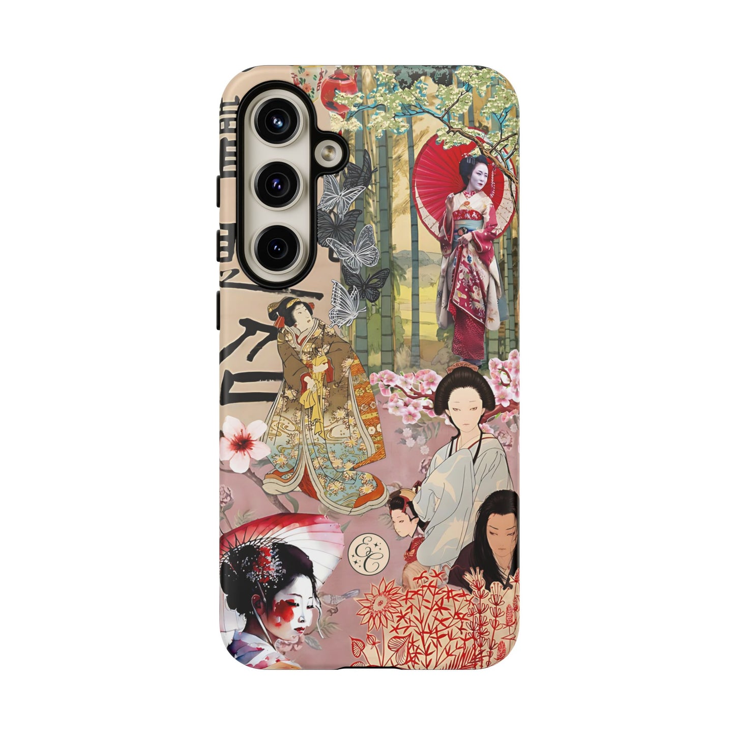Japanese Geisha Collage Tough Phone Case