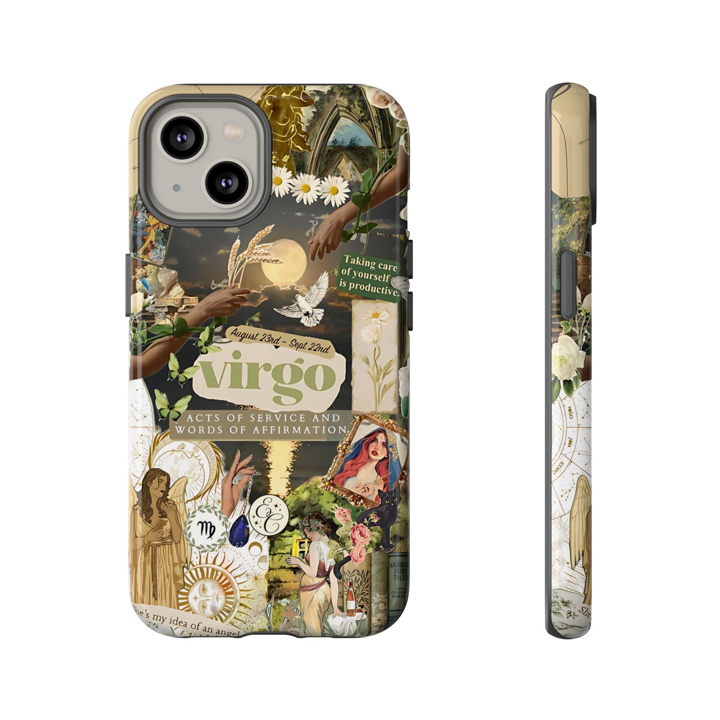 Virgo Vintage Zodiac Collage Tough Phone Case