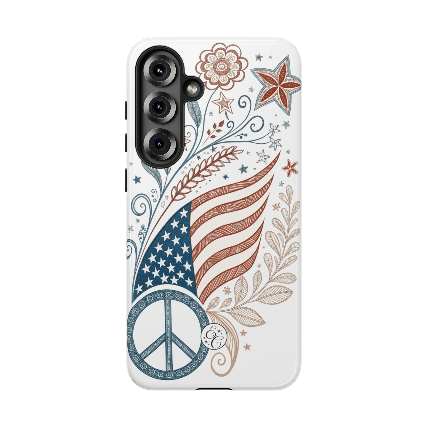 Boho American Flag Tough Phone Case