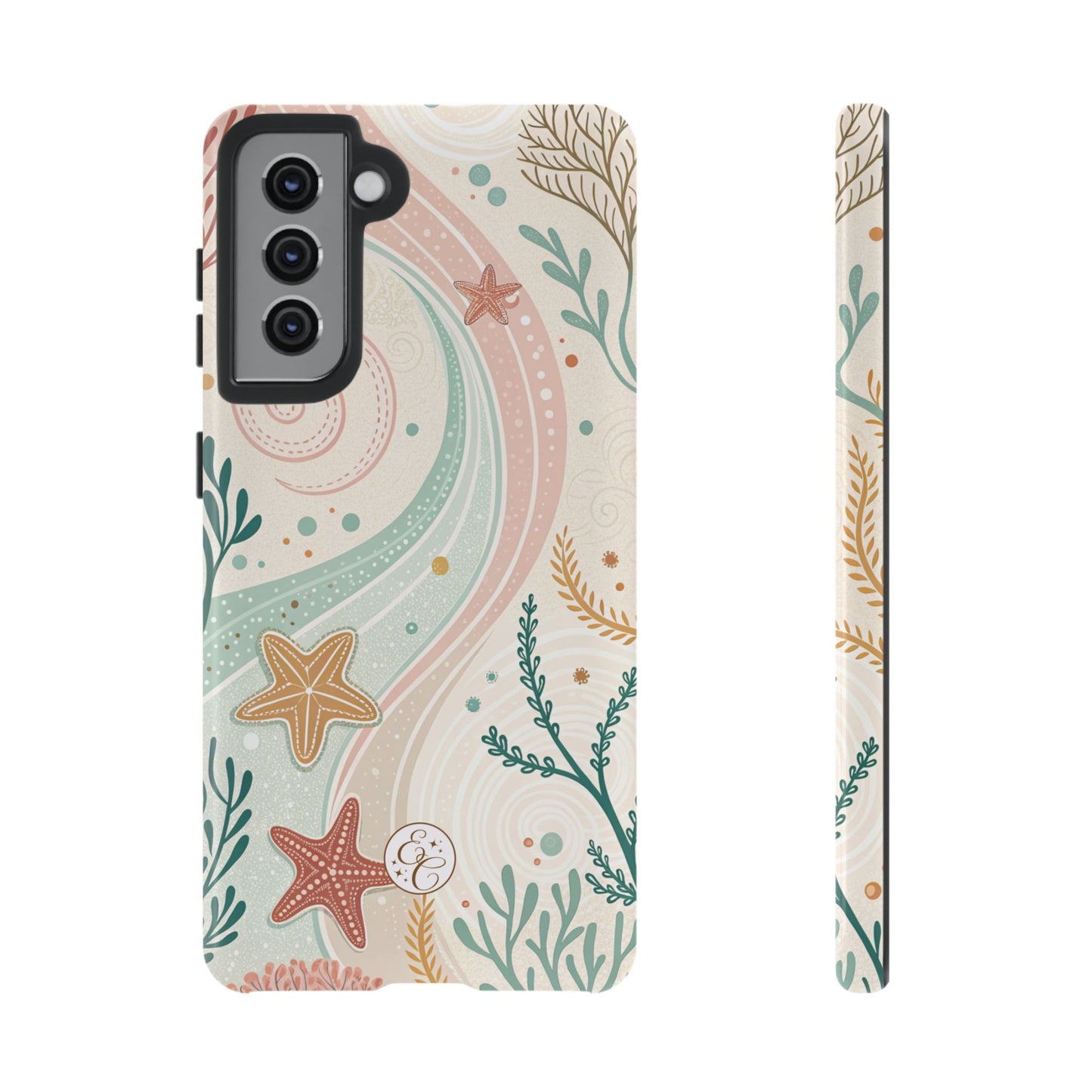 Pink Ocean Boho Doodle Tough Phone Case