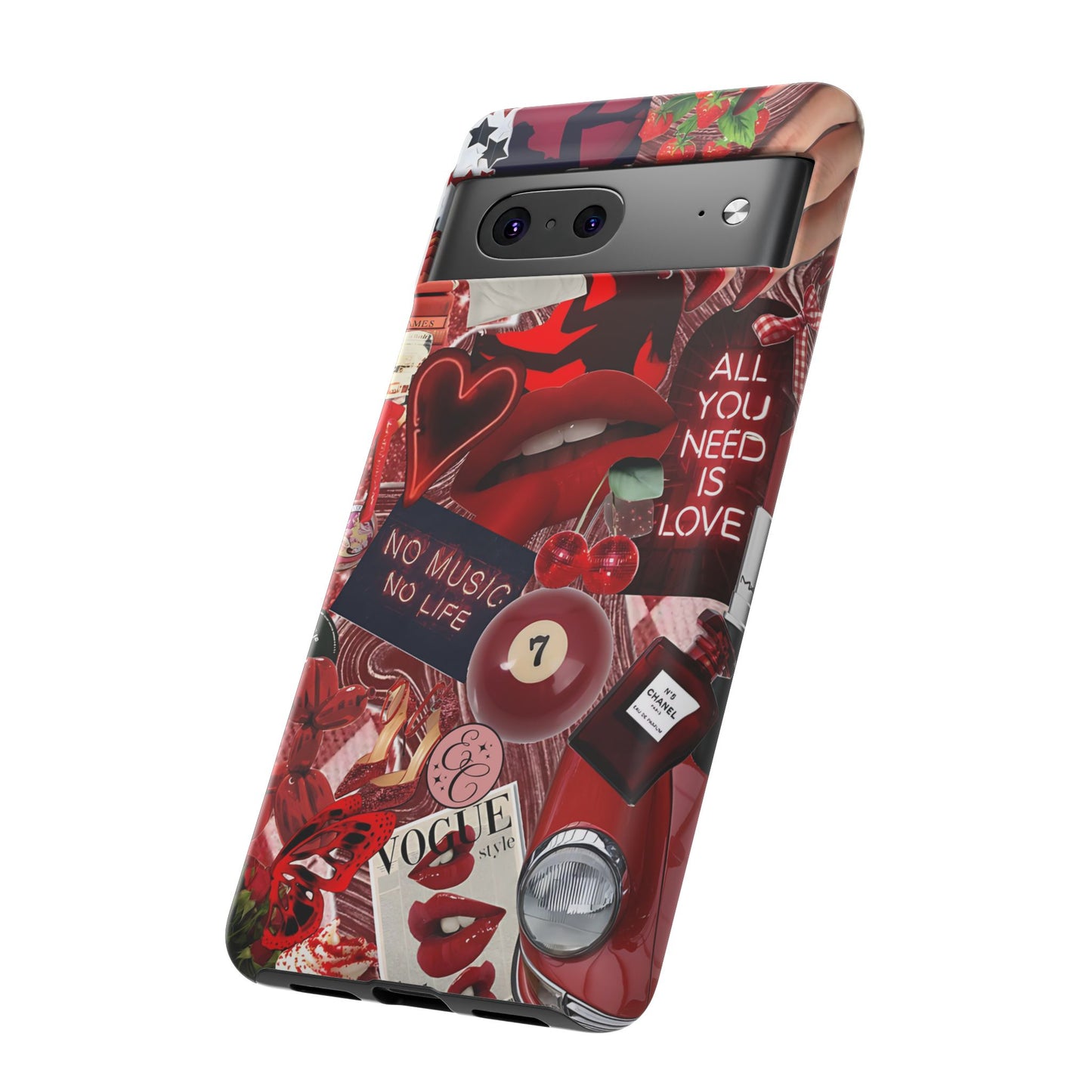 Red Aesthetic Collage Tough Phone Case