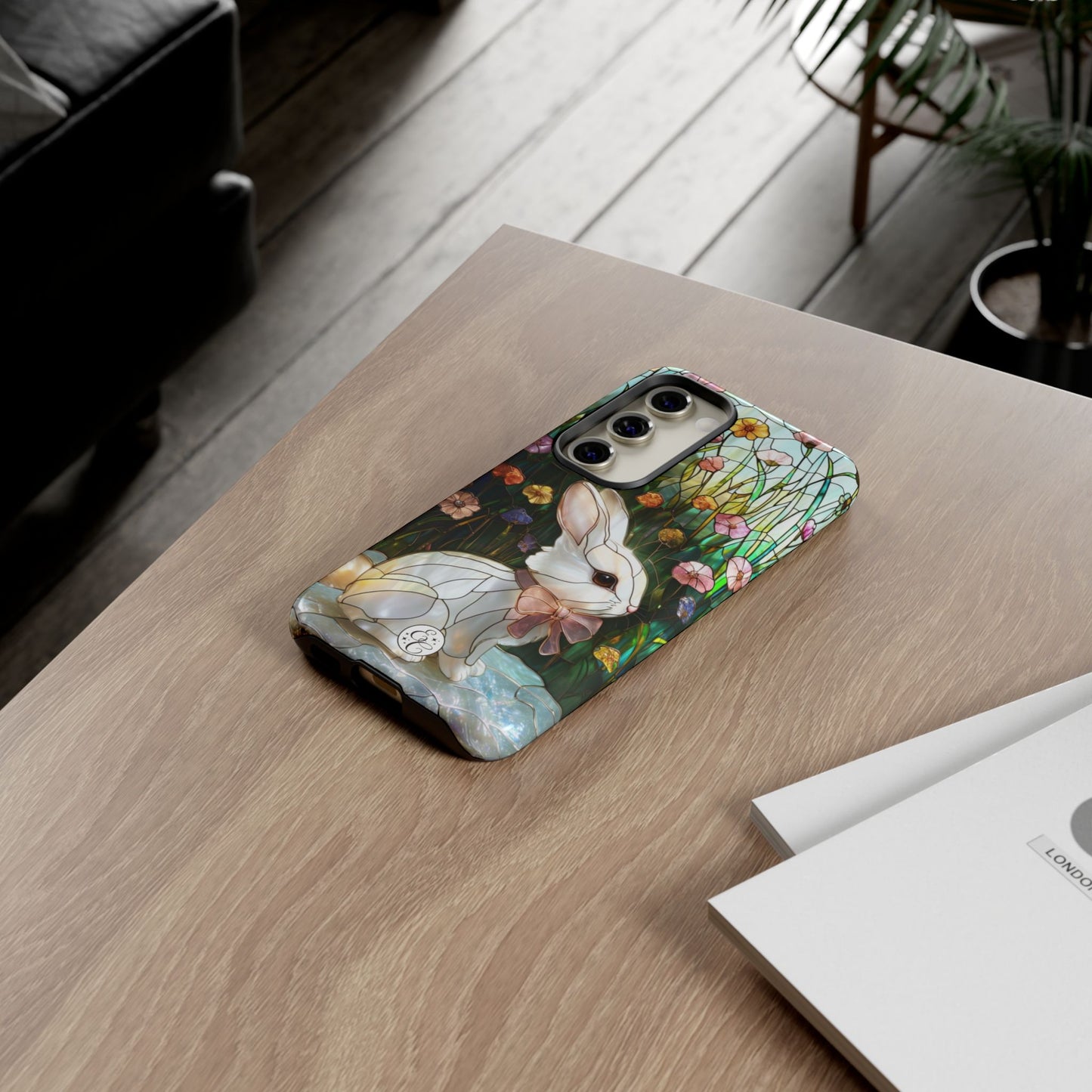 Easter Rabbit Stained Glass Tough Phone Case