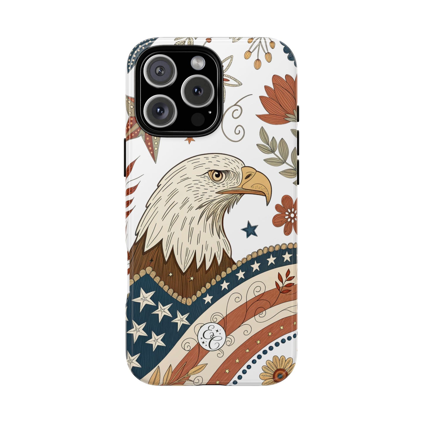 Boho Patriotic Eagle Tough Phone Case