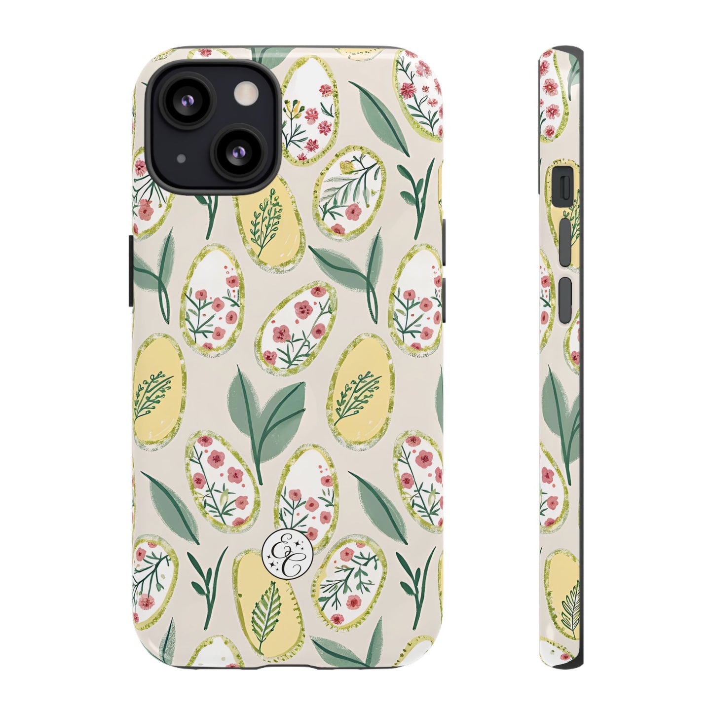 Floral Easter Egg Pattern Tough Phone Case