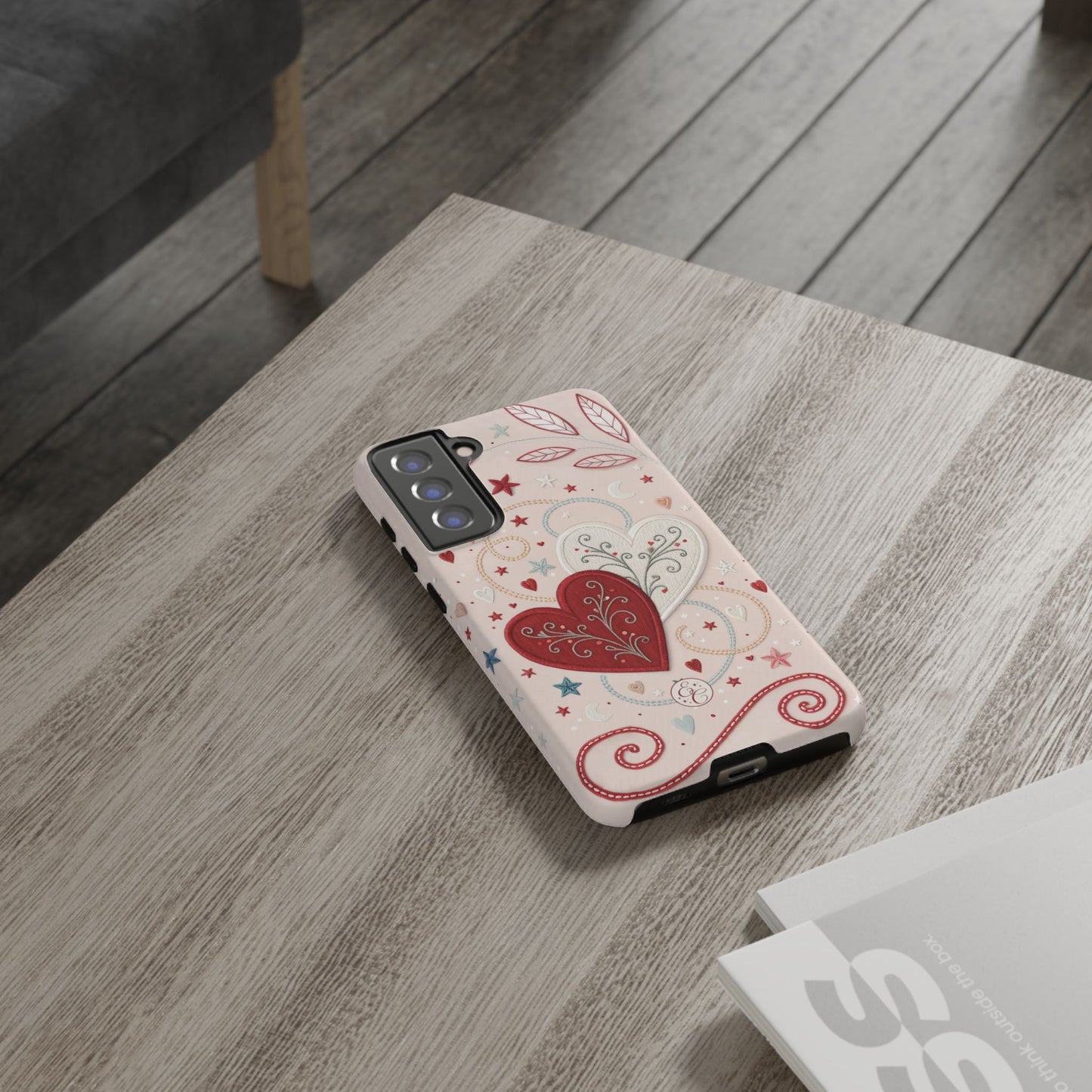 Interlinked Hearts Design Tough Phone Case