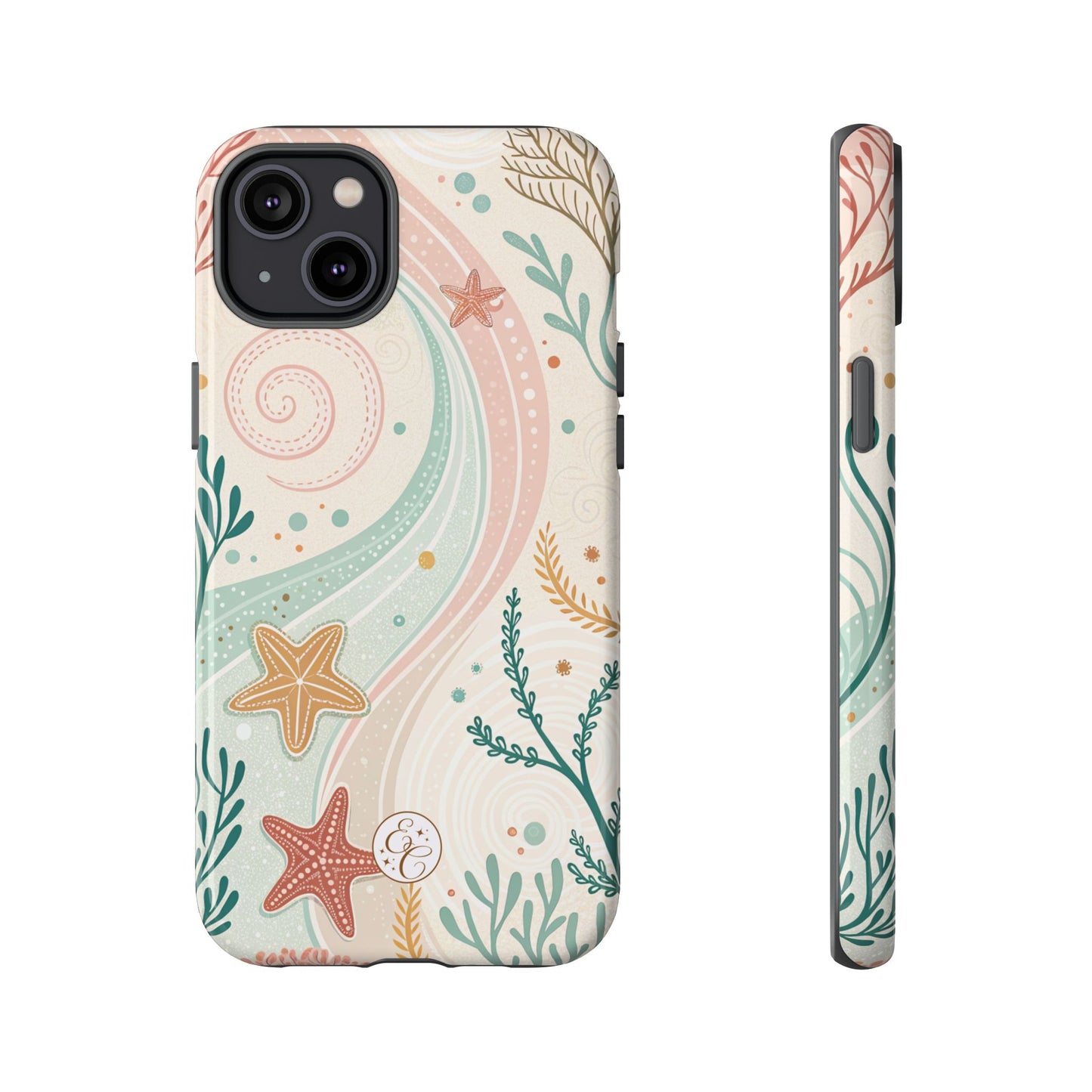 Pink Ocean Boho Doodle Tough Phone Case