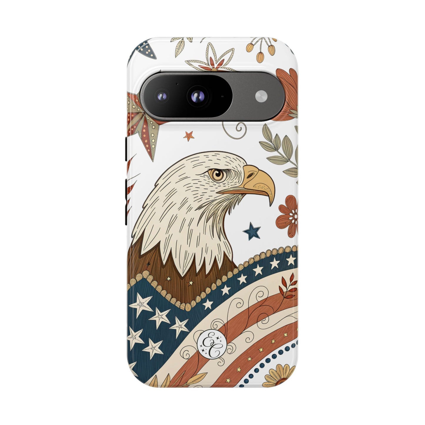 Boho Patriotic Eagle Tough Phone Case