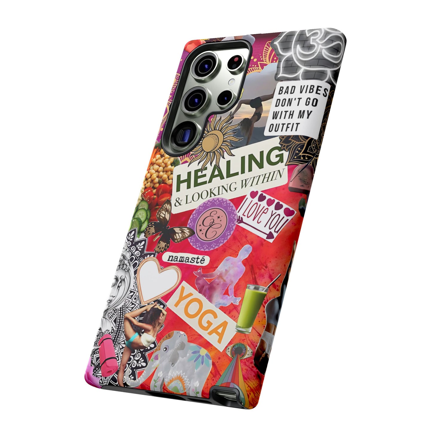 Yoga and Meditation Collage Tough Phone Case