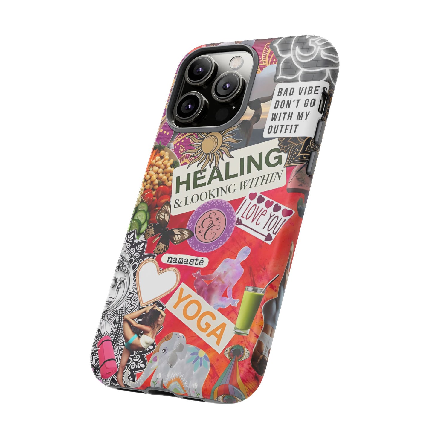 Yoga and Meditation Collage Tough Phone Case