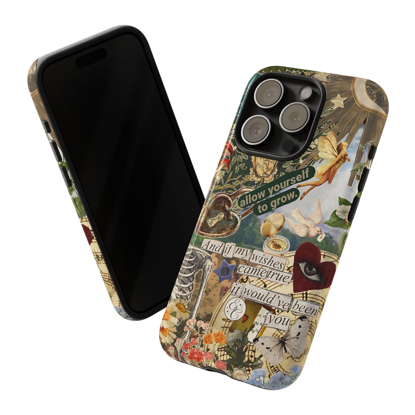Vintage Cottage Collage Tough Phone Case