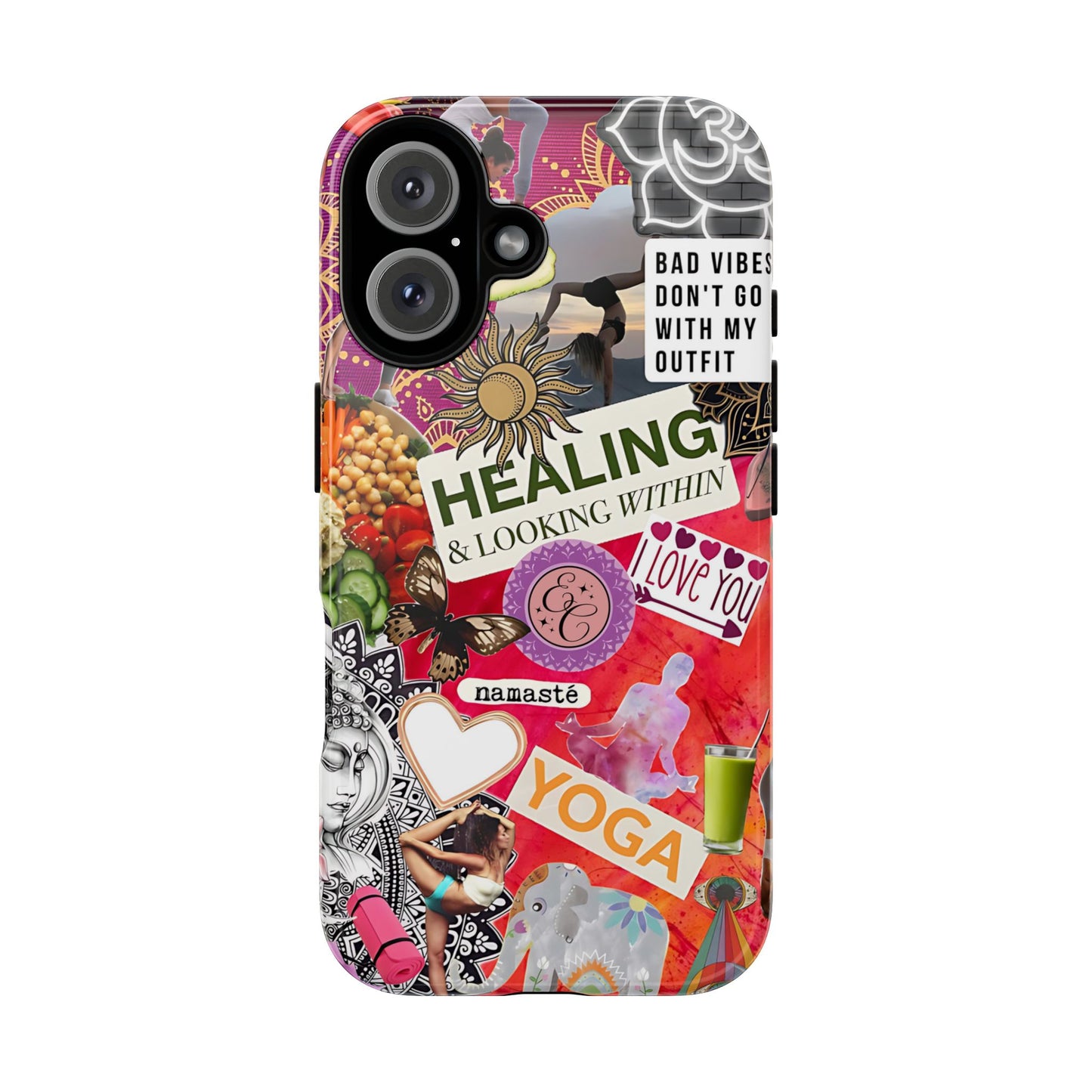 Yoga and Meditation Collage Tough Phone Case
