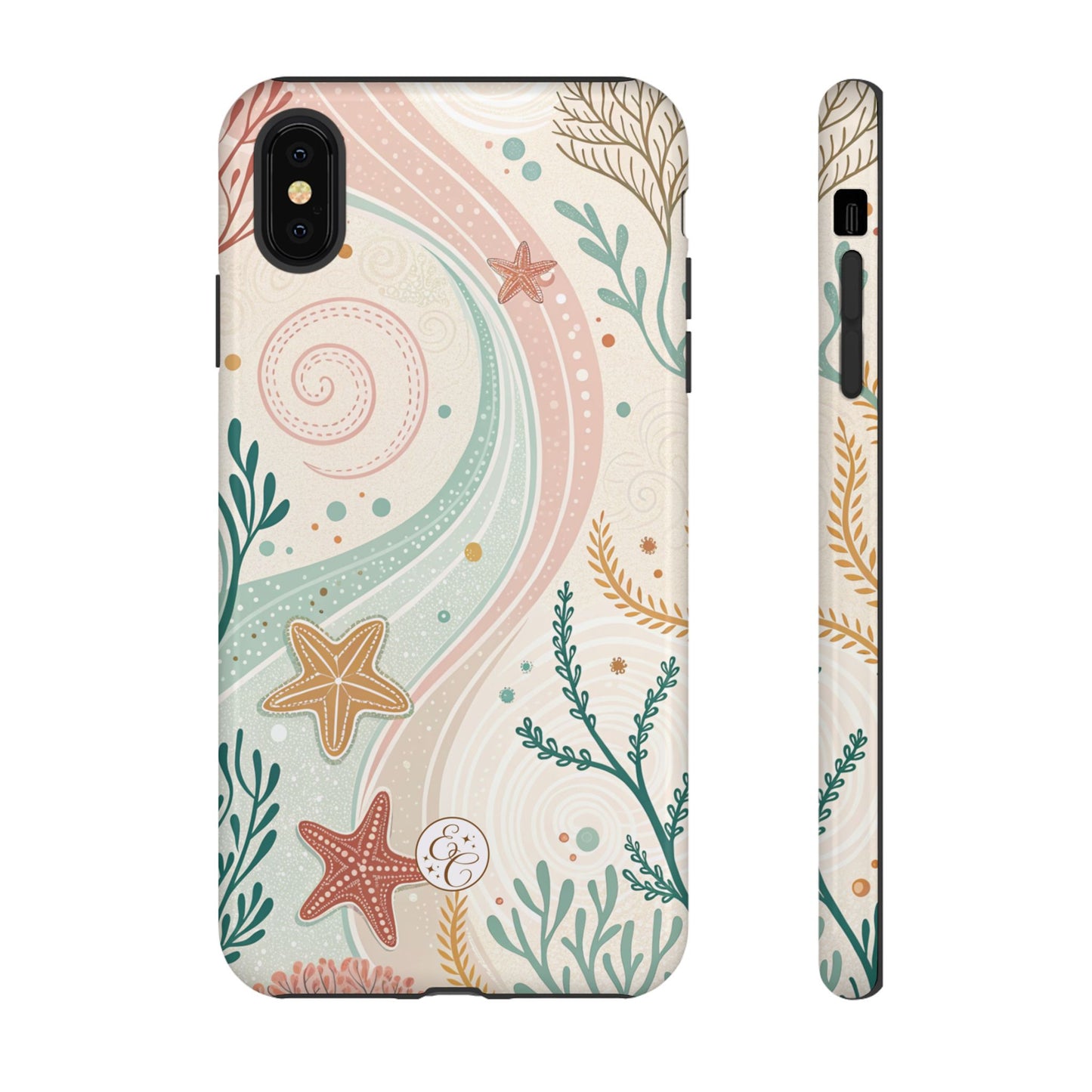 Pink Ocean Boho Doodle Tough Phone Case