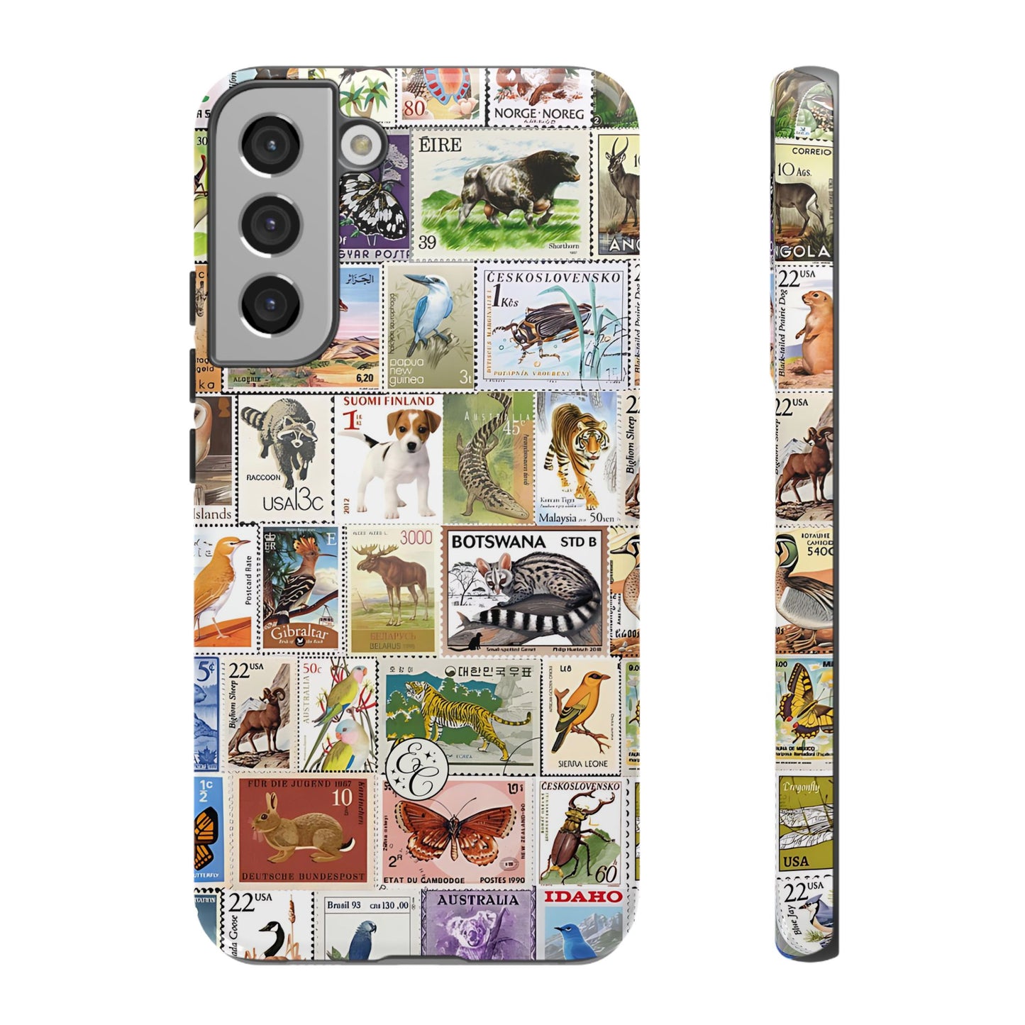 Wildlife Stamp Collage Tough Phone Case