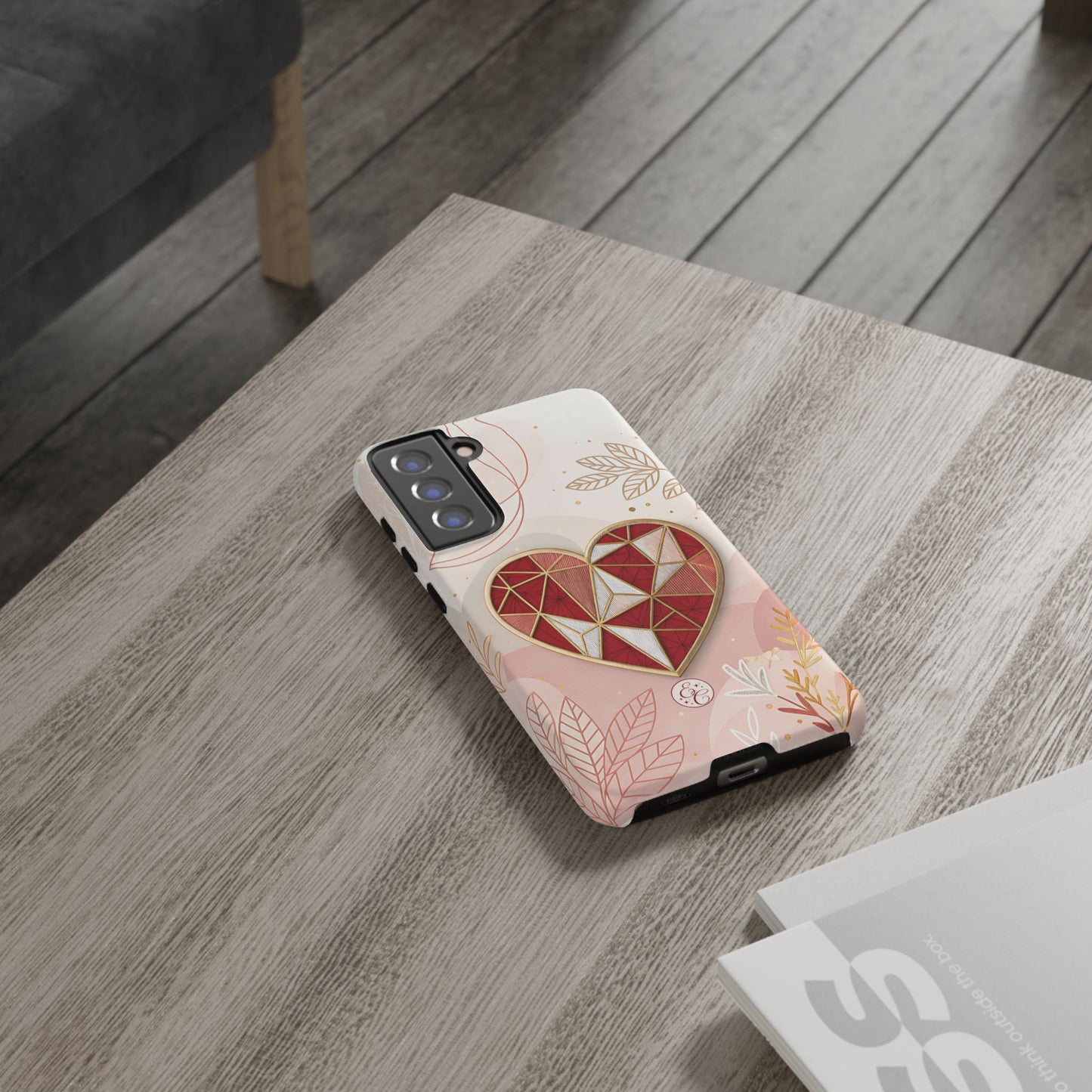 Geometric Heart Tough Phone Case