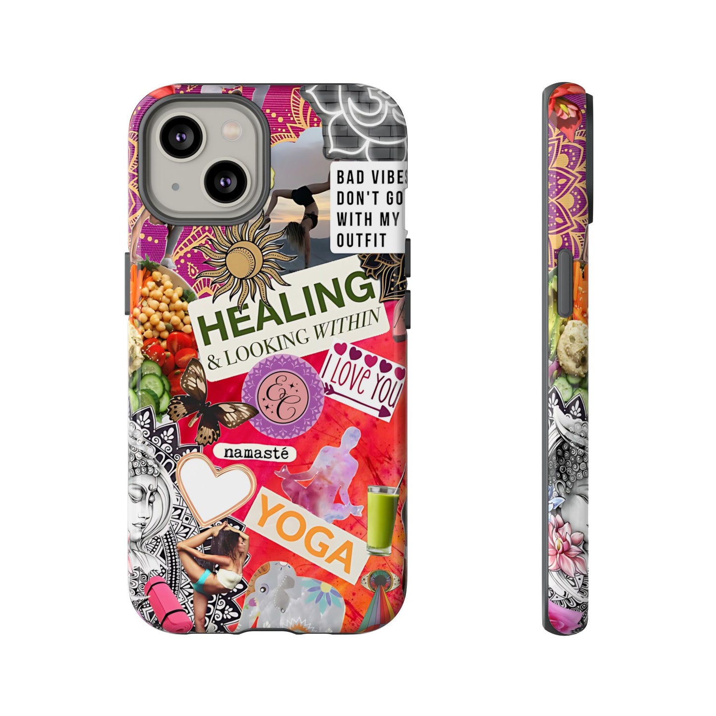 Yoga and Meditation Collage Tough Phone Case