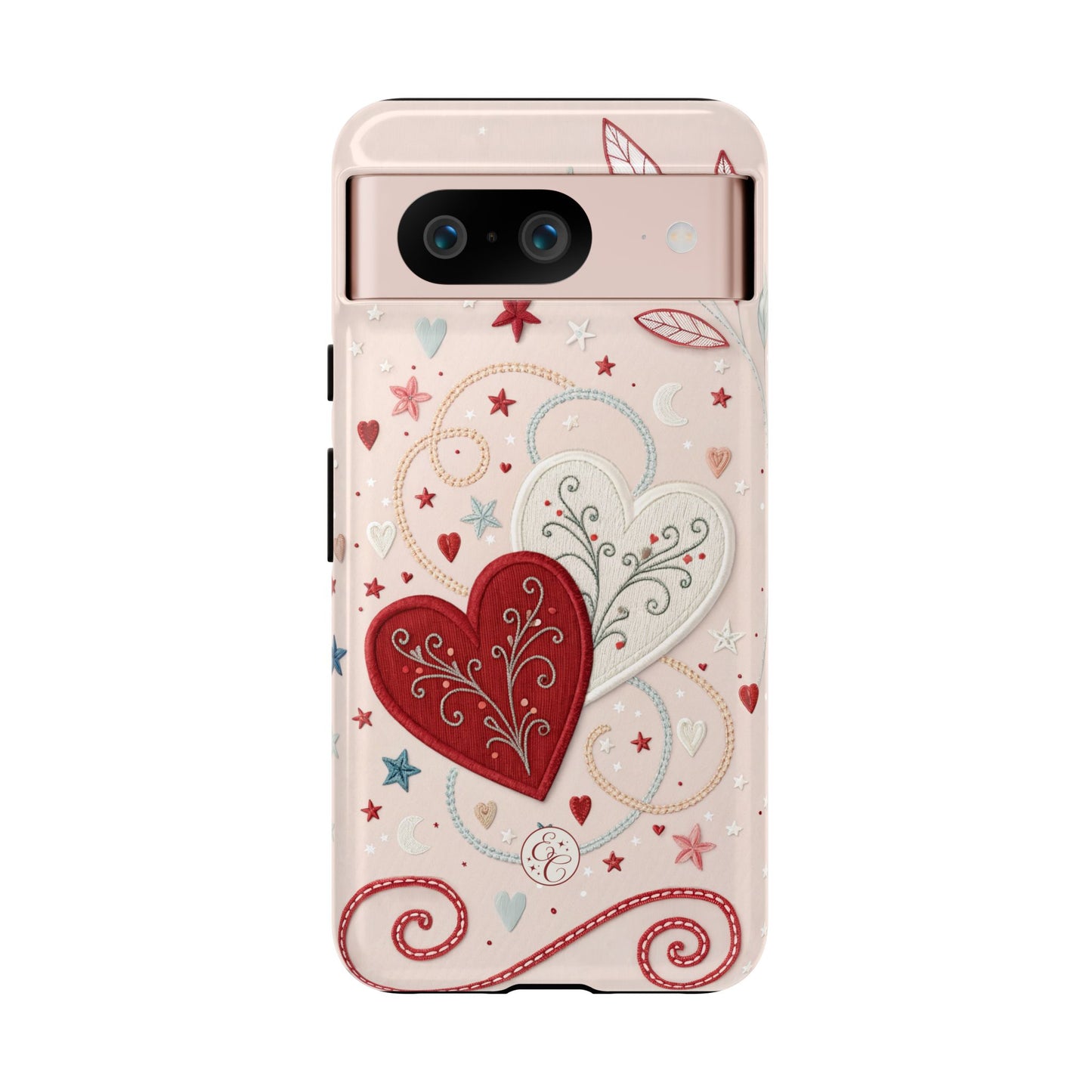 Interlinked Hearts Design Tough Phone Case