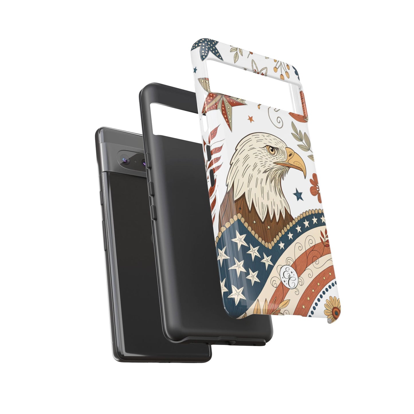 Boho Patriotic Eagle Tough Phone Case