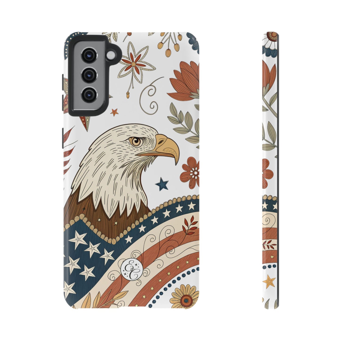 Boho Patriotic Eagle Tough Phone Case